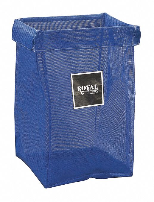 Hamper Bag: Mesh Liner, Blue, 7.47 cu ft Total Volume, 150 lb Wt Capacity