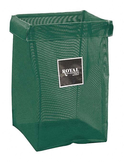 Hamper Bag: Mesh Liner, Green, 7.47 cu ft Total Volume, 150 lb Wt Capacity