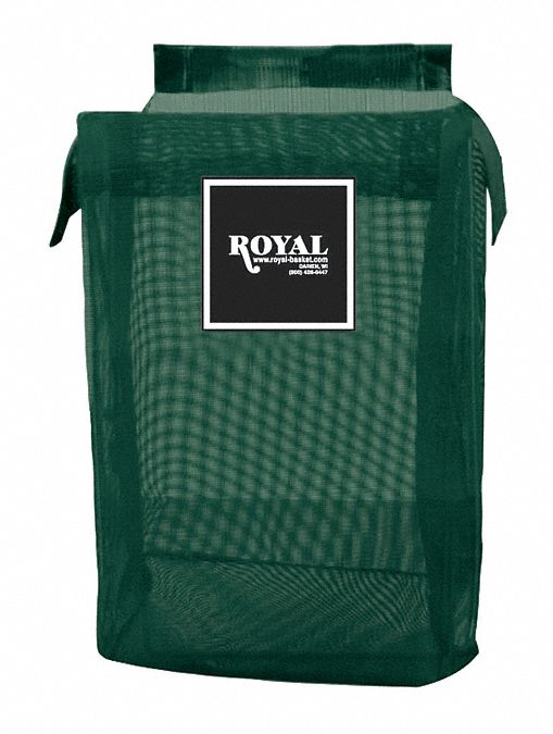 Royal Basket Trucks Pvc Hamper Bag 35 Gallon Green Mesh 32kw71 G35 Eex Lmn Grainger