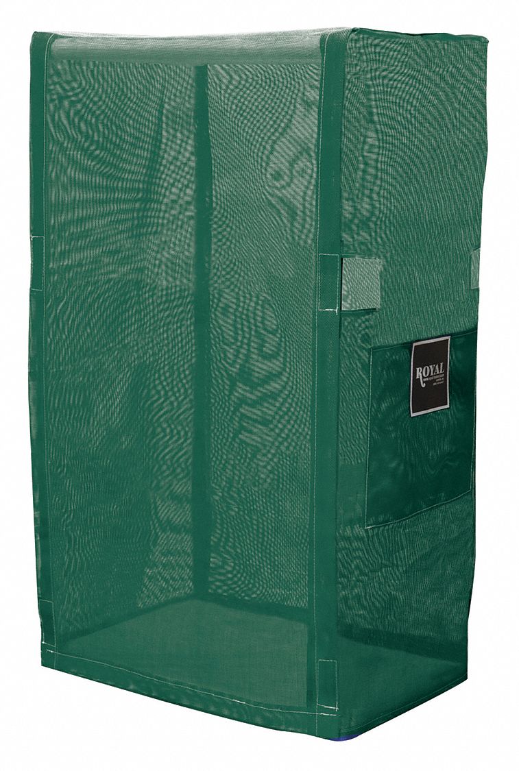Linen Cart Cover: Green, 32 in Overall Lg, 37 in Overall Ht, 32 in Overall Wd
