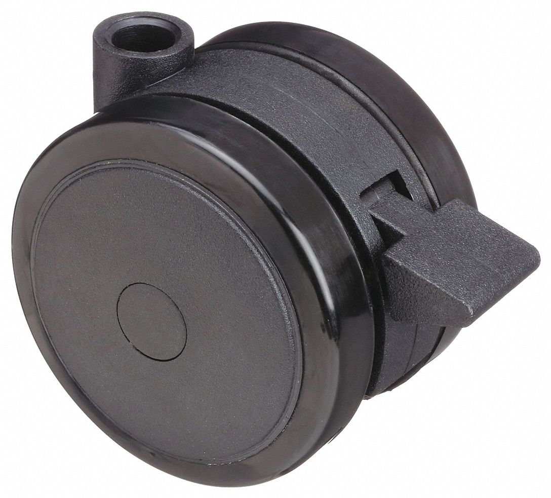 Open Twin Wheel Swvl Cstr, 2-1/2 in, 90 lb