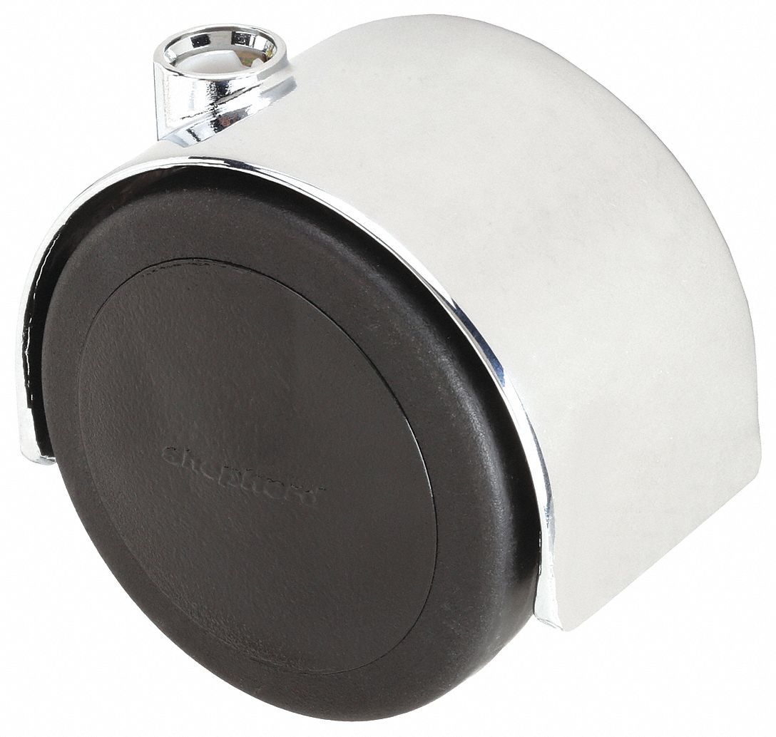 Hooded Twin Wheel Swvl Caster, Polyurethn