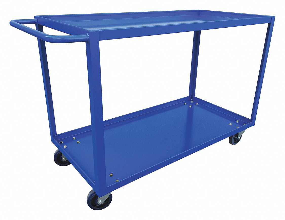 TWO SHELF CART, 1000 LBS, BLUE, 54 X 35 IN, STEEL