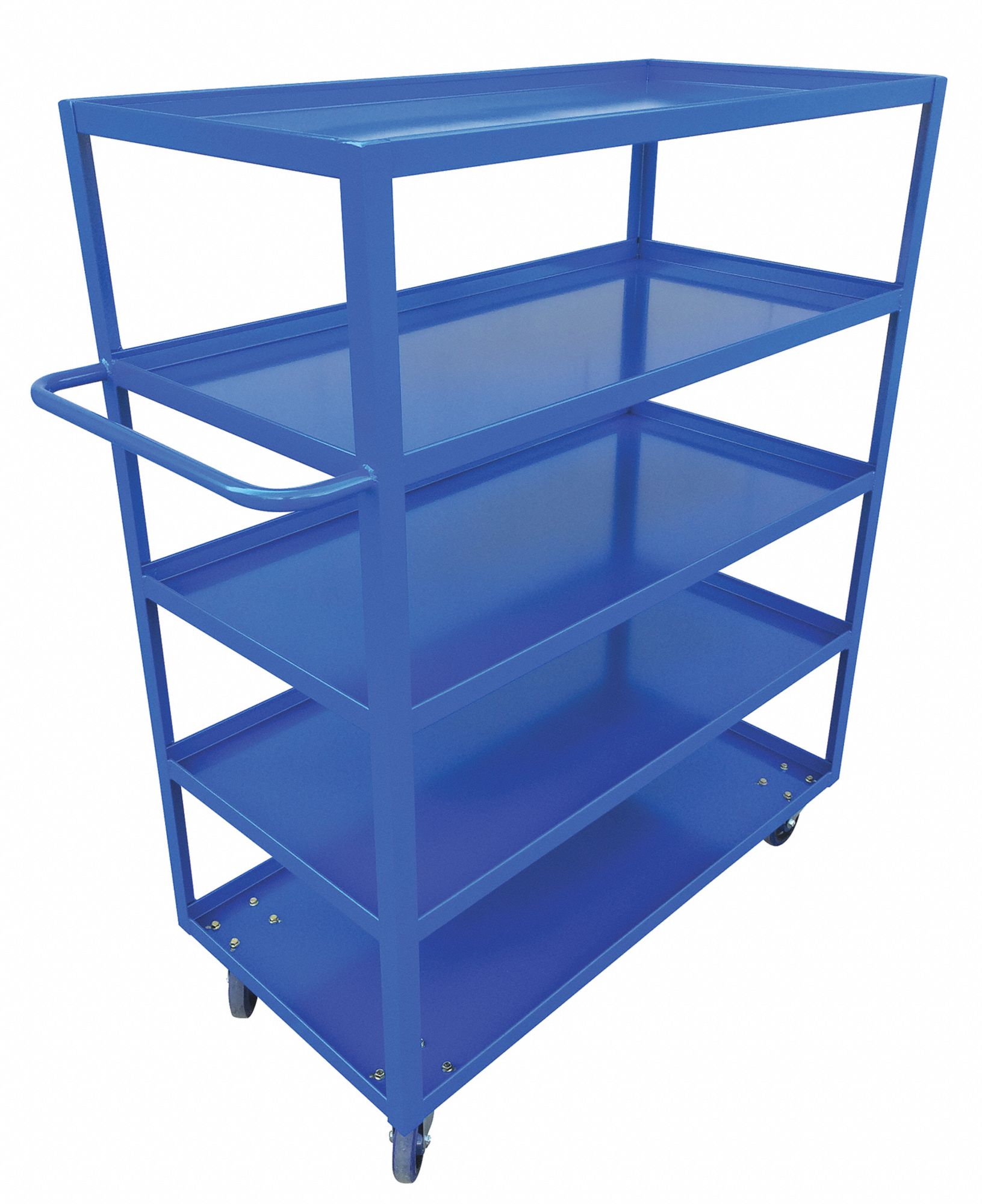 FIVE SHELF CART, 1000 LBS, BLUE, 54 X 61 IN, STEEL