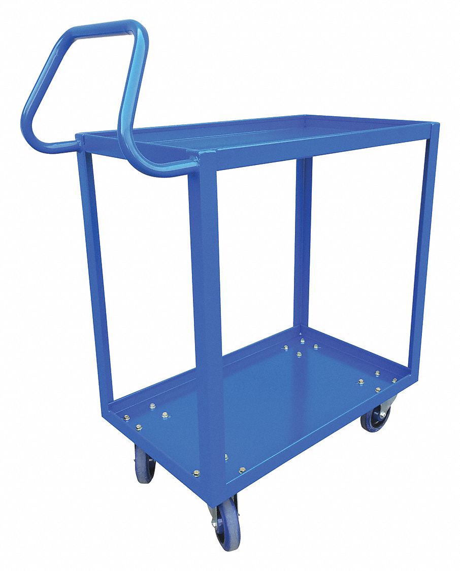 TWO SHELF CART, 1000 LBS, BLUE, 36 X 41 IN, STEEL