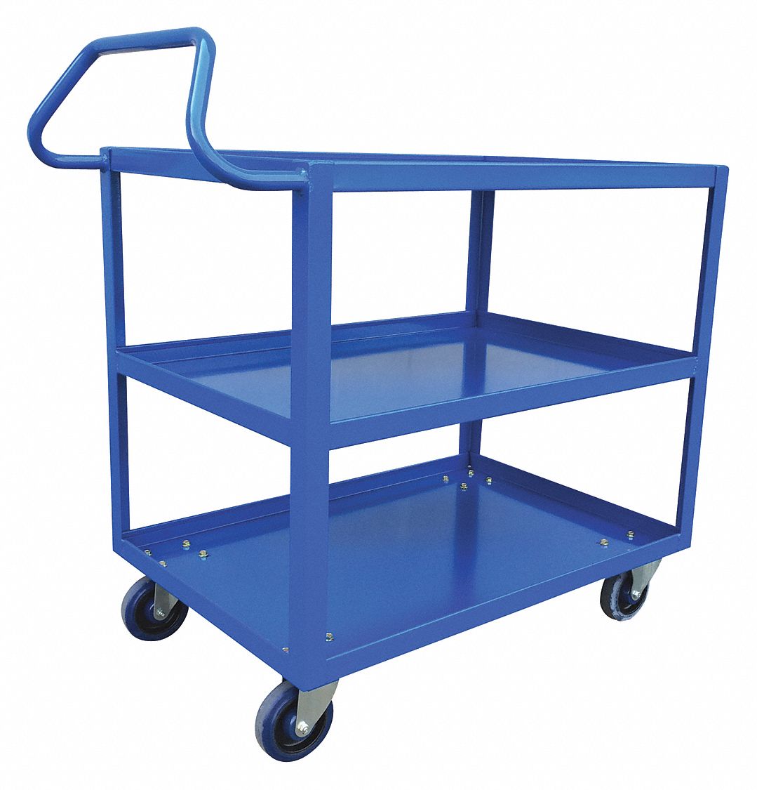 THREE SHELF CART, 1000 LBS, BLUE, 42 X 41 IN, STEEL