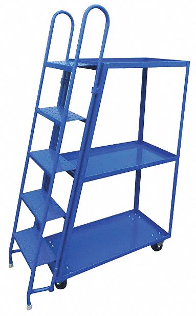 CANWAY STOCKPICKER TRUCK, 1000 LB CAPACITY, BLUE, 60 X 20 X 79 IN