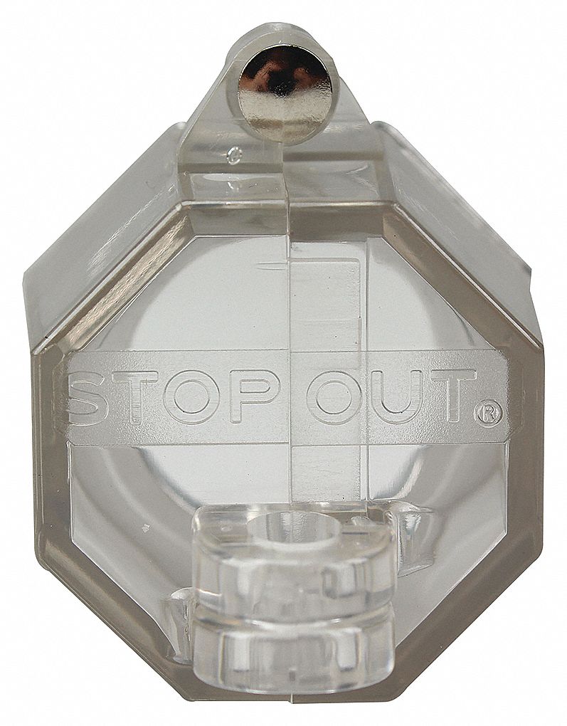 STOPOUT PUSH-BUTTON COVER, FITS 22.5 MM BUTTONS, CLEAR, 2 1/2 X 2 X 2 1 ...