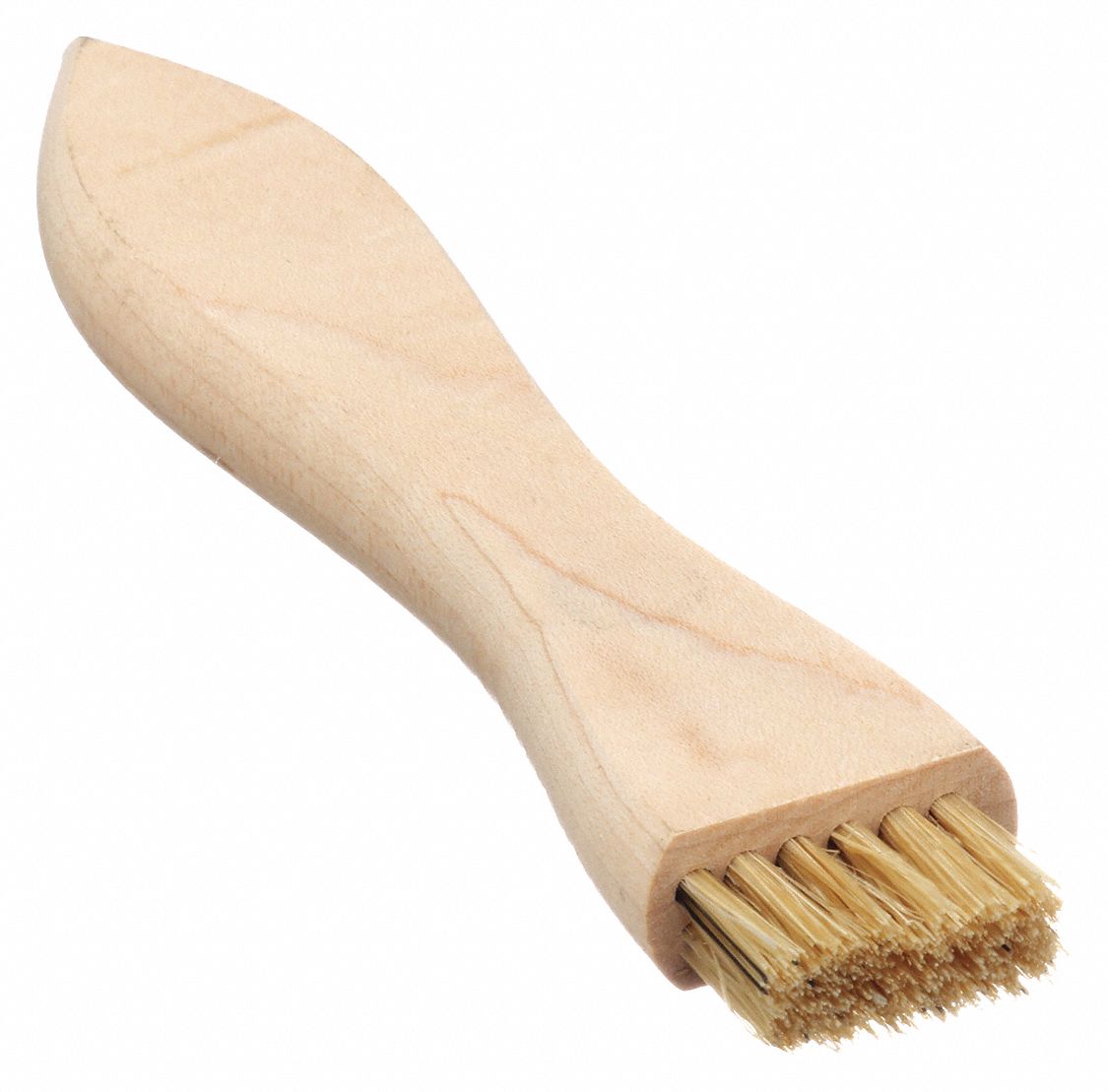 Utility Brush: Medium, Wood, 7/8 in Brush Lg, 5 in Handle Lg, 3/8 in Head Wd, Brown