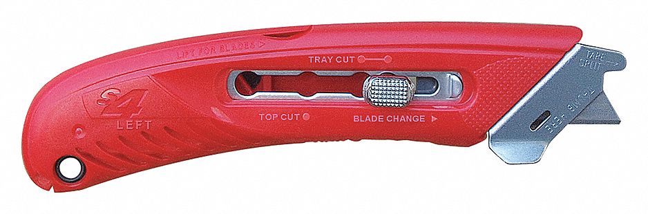 COUTEAU SECURITE S4 ROUGE GAUCHER