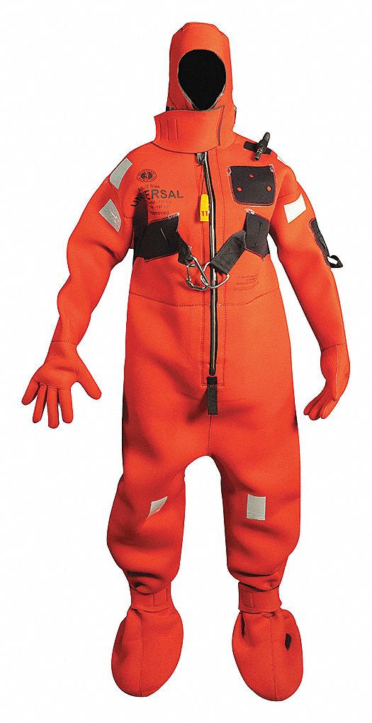 IMMERSION SUIT, ADULT/OVERSIZED, NEON RED,