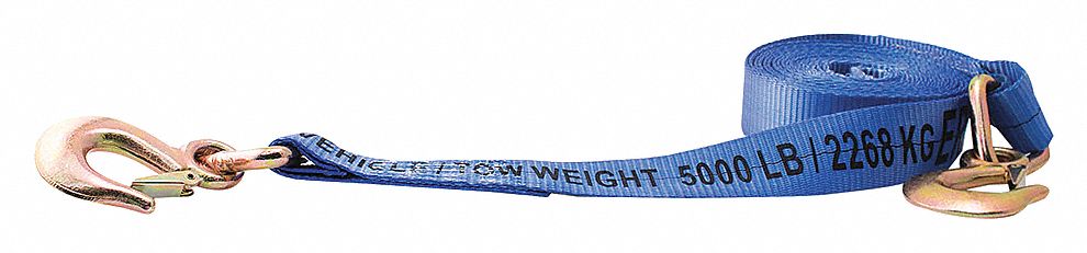 TOWING STRAP, POLYESTER, BLUE, 10,000 LB, 20 FT L X 2 IN W