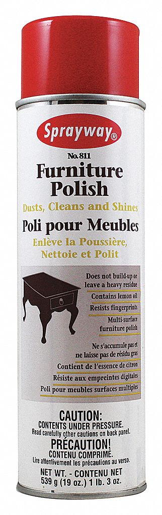 FURNITURE CLEANER/POLISH, LEMON/AEROLOSL CAN/0% VOC, 19 OUNCES