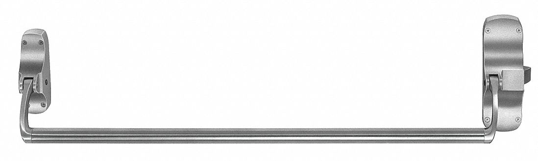 Exit Device: 48 in Max Door Wd, Chrome