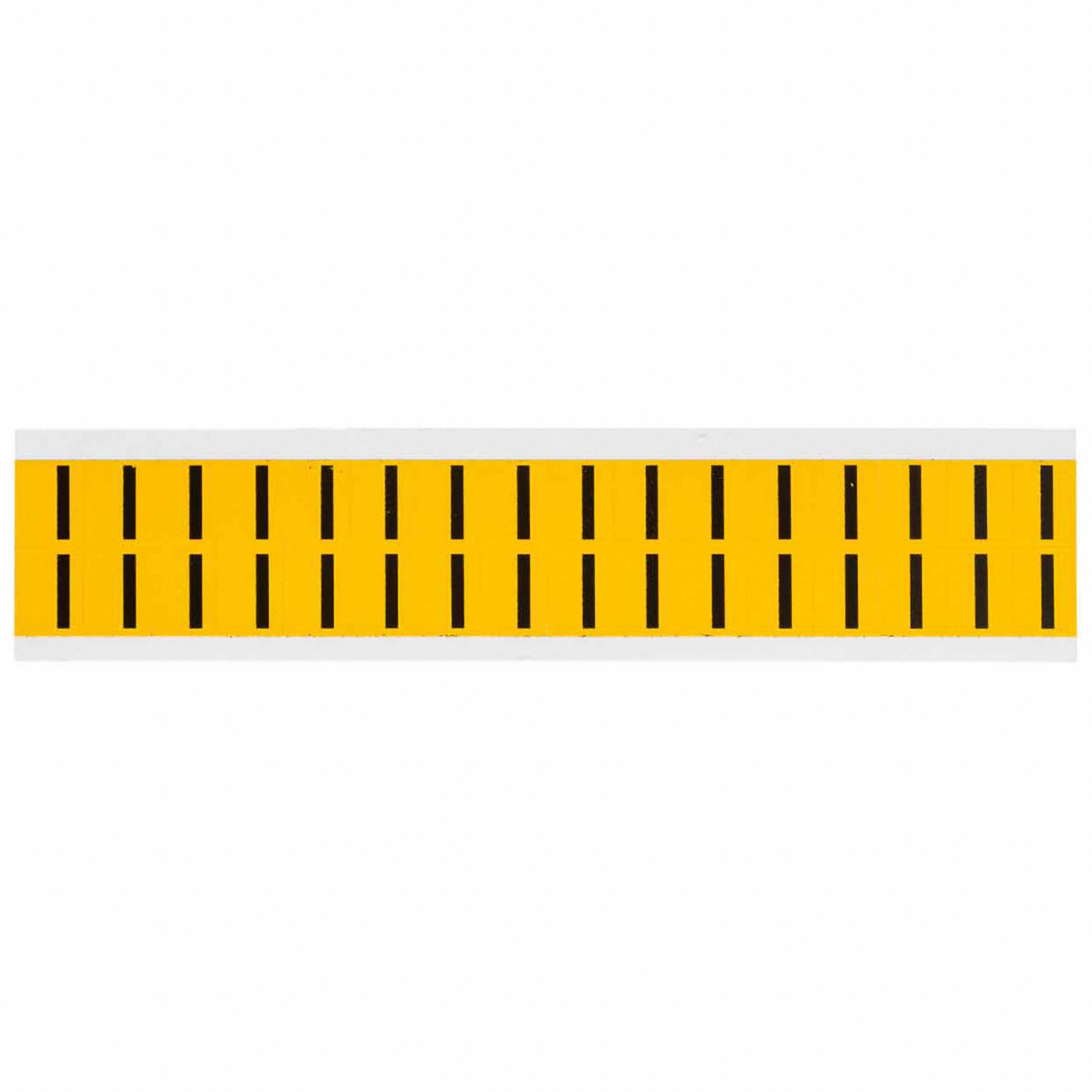 Letter Label: 5/8 in Character Ht, Indoor/Outdoor, Non-Reflective, Gothic, Black, I, Die Cut, Black