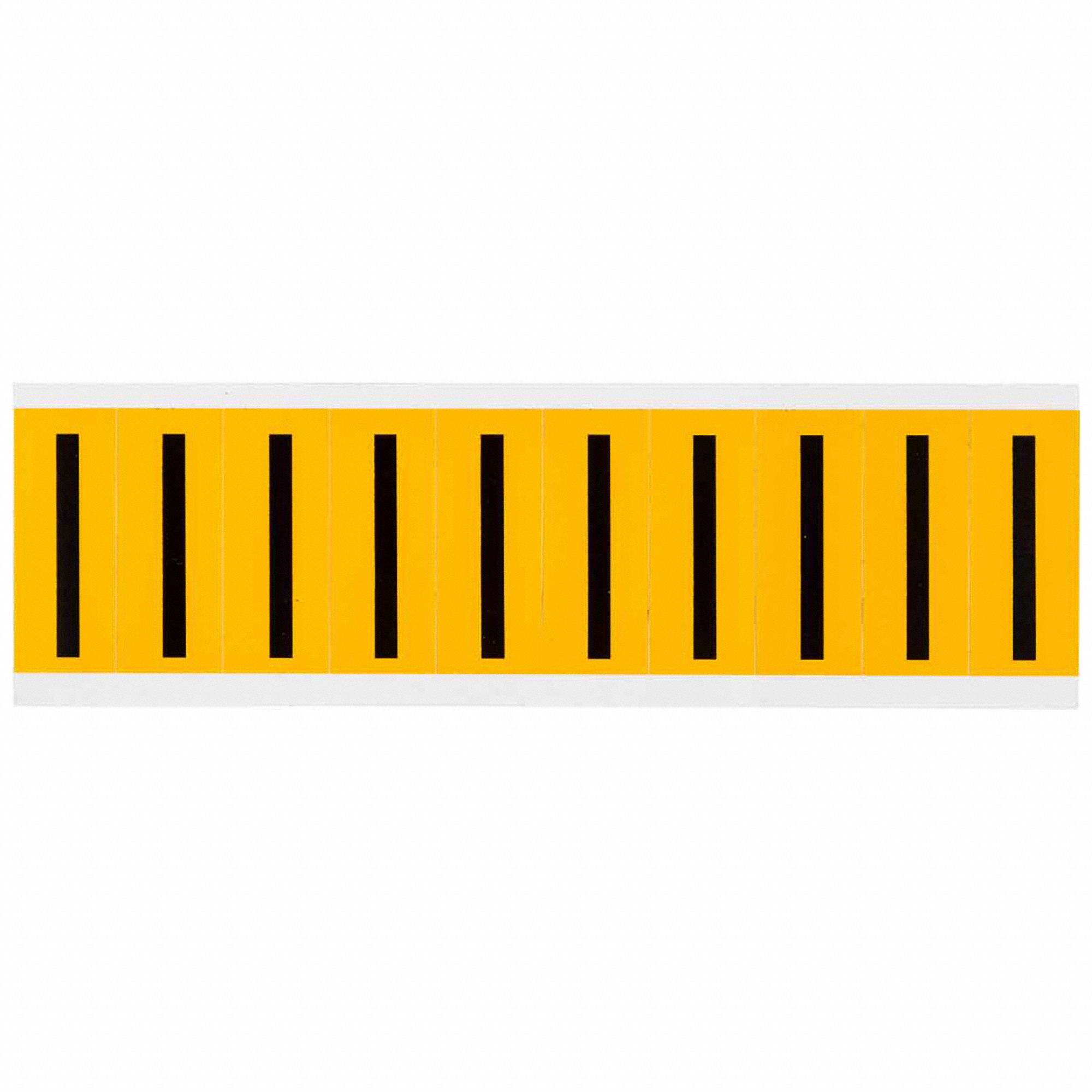 Letter Label: 1 15/16 in Character Ht, Indoor/Outdoor, Non-Reflective, Gothic, Black, I, Die Cut