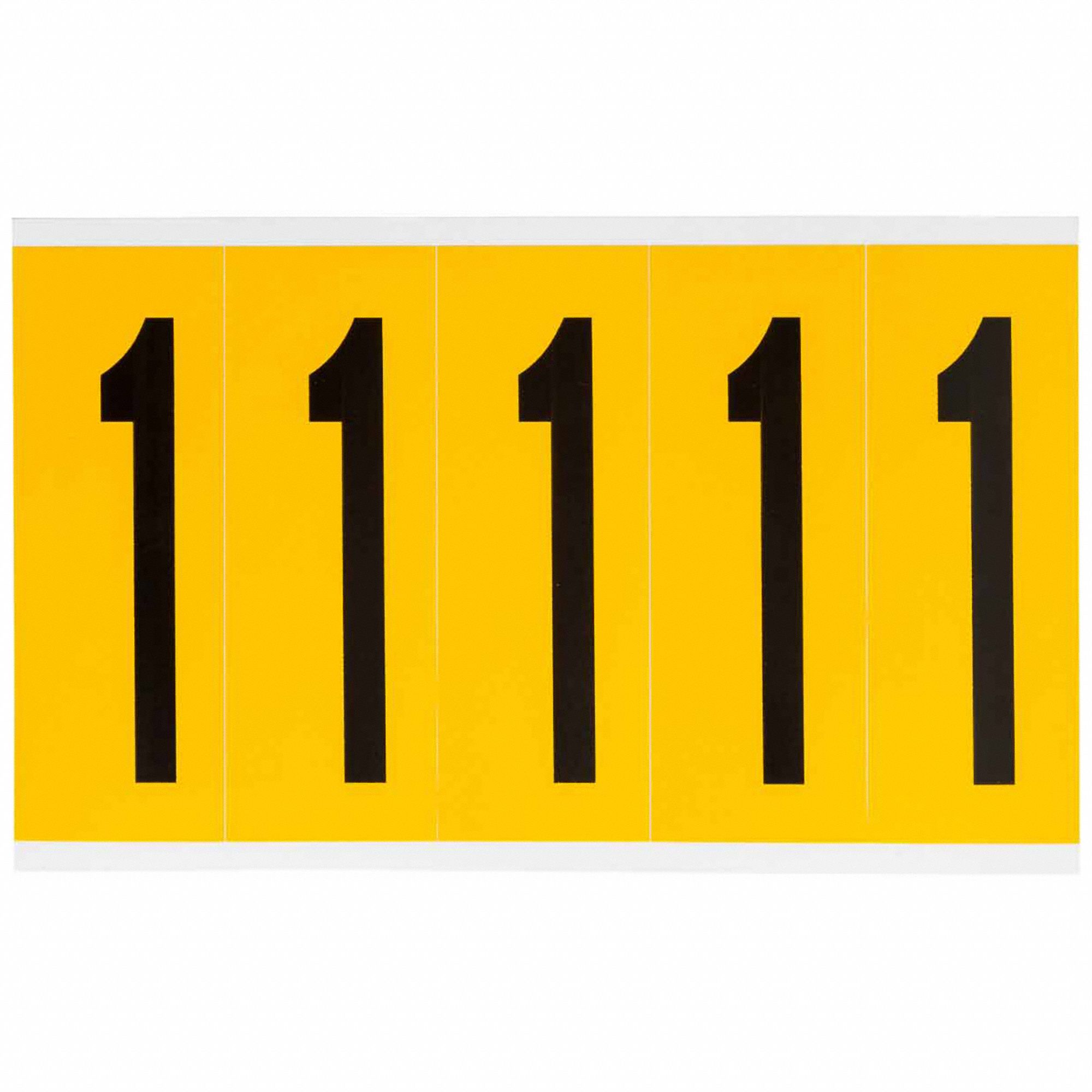 Number Label: 3 7/8 in Character Ht, Indoor/Outdoor, Non-Reflective, Gothic, Black, 1, Die Cut