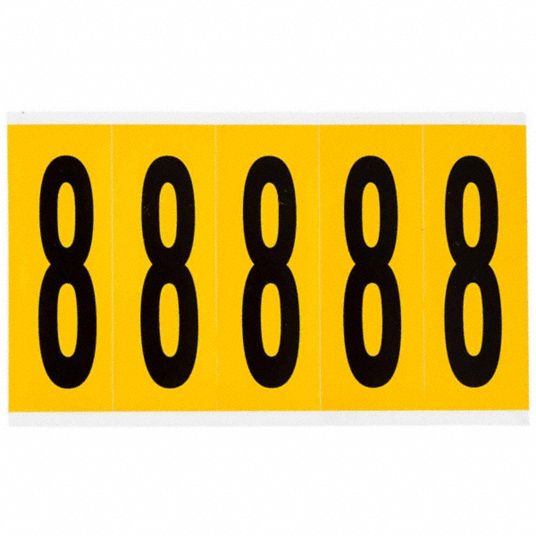 3 7/8 in Character Ht, Indoor/Outdoor, Number Label - 32MF11|1560-8 ...