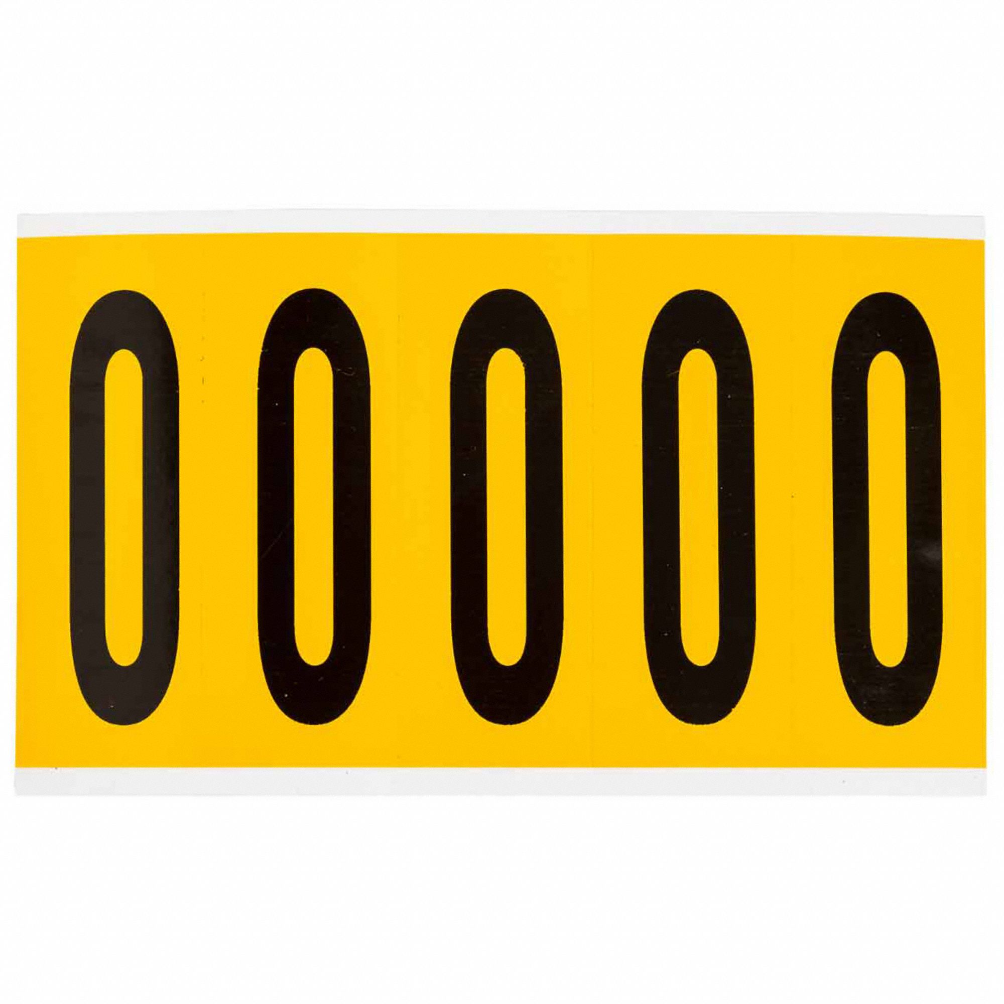 Letter Label: 3 7/8 in Character Ht, Indoor/Outdoor, Non-Reflective, Gothic, Black, O, Die Cut