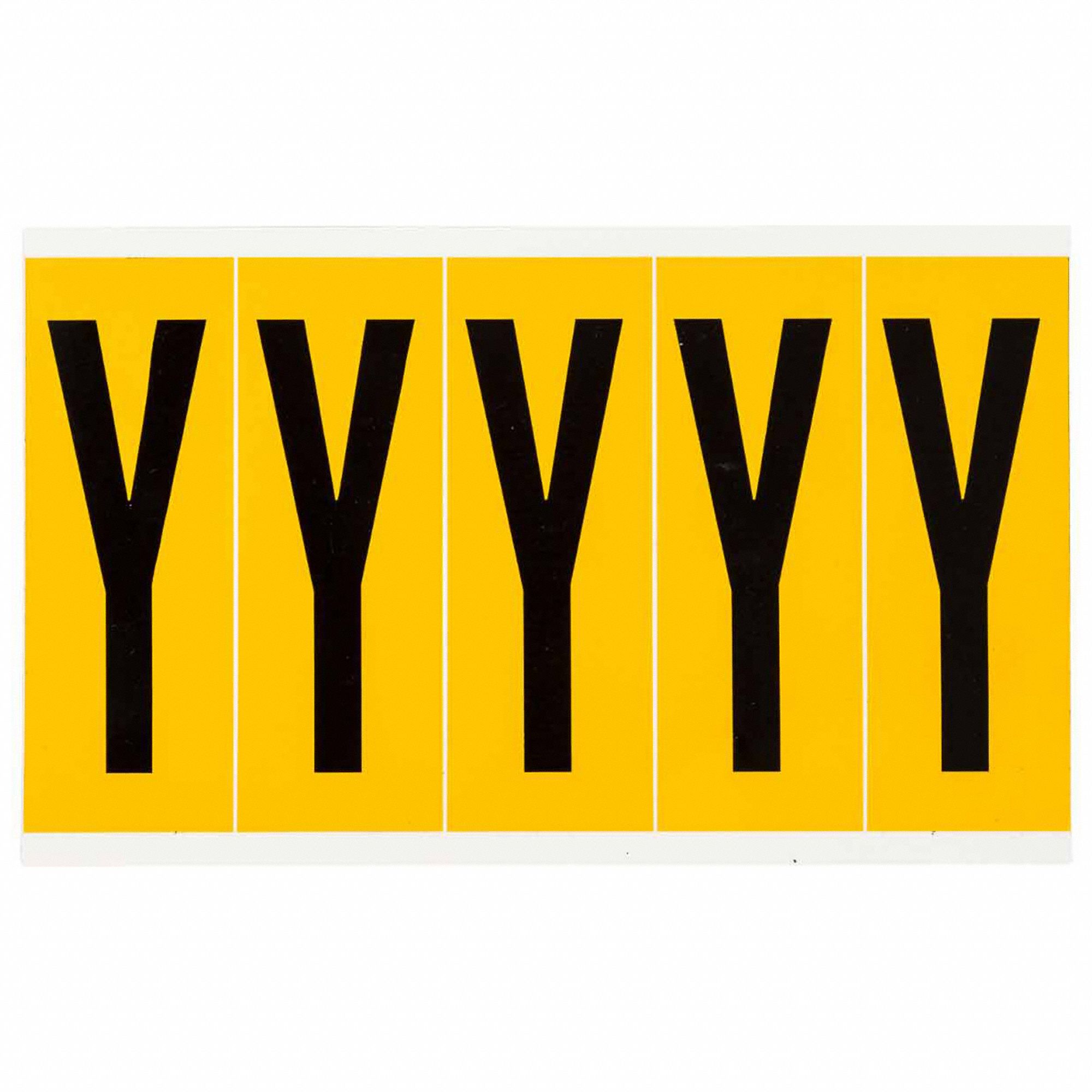 Letter Label: 3 7/8 in Character Ht, Indoor/Outdoor, Non-Reflective, Gothic, Black, Die Cut, Black