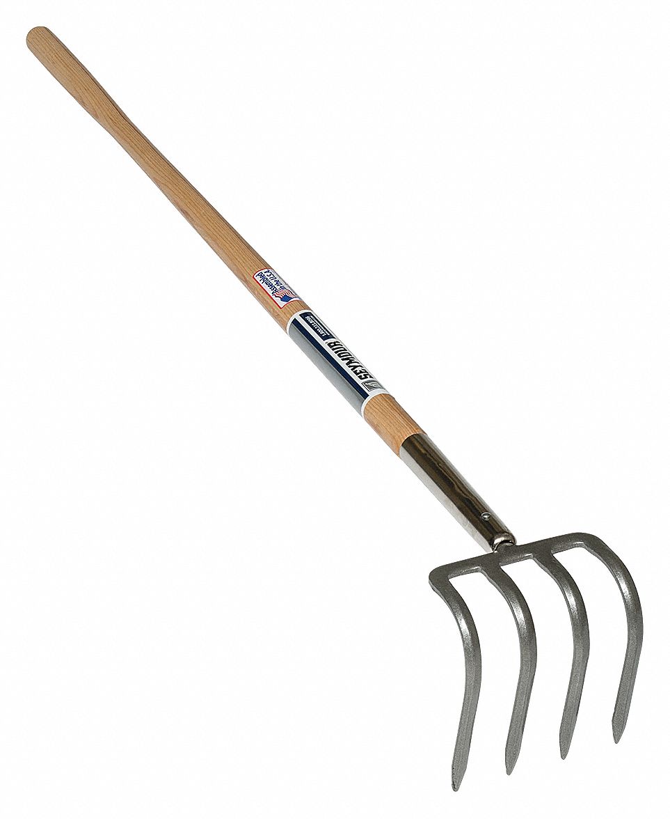 SEYMOUR MIDWEST Potato Fork, Wood Handle Material, 54 in Handle Length ...