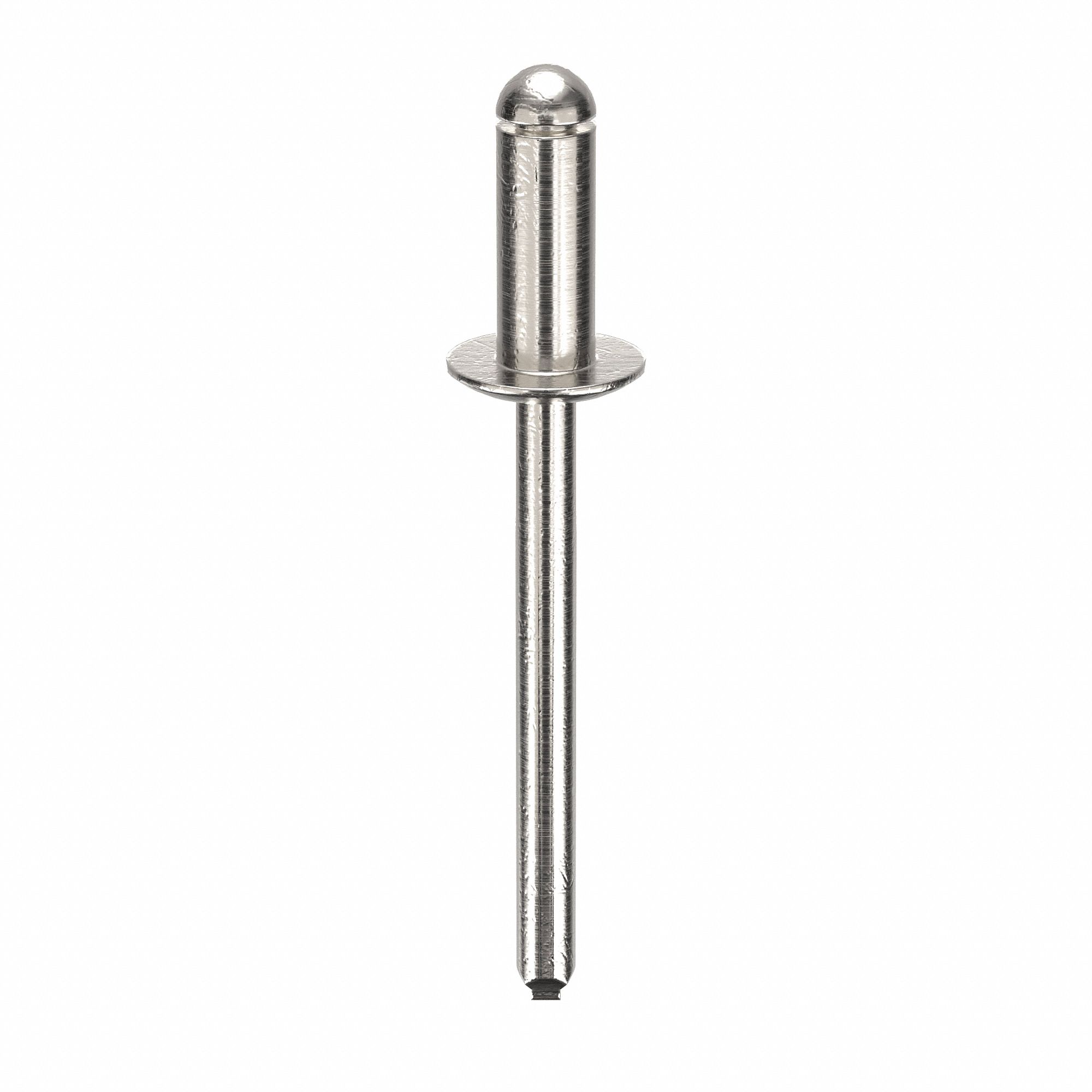 Blind Rivet, 1 19/25" L, 0.188" dia, PK250: Inch, 1 49/64 in Overall Lg, 29/64 in Body Lg, Dome, 250 PK