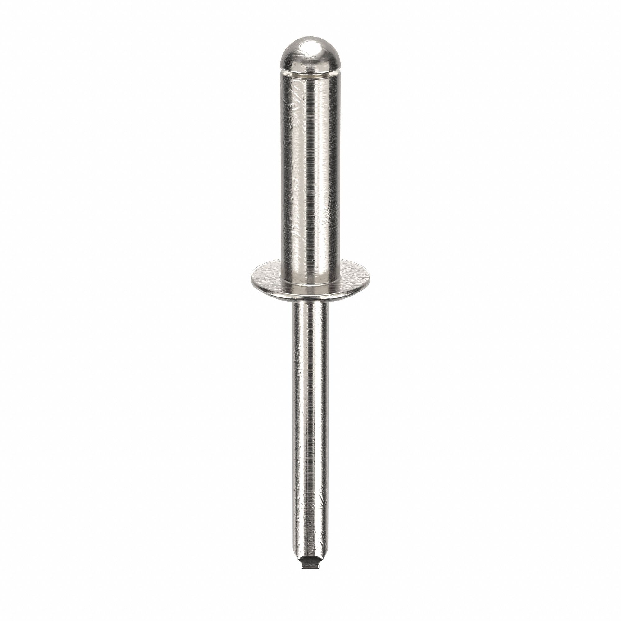 Blind Rivet, 2 8/39 in L, 1/4 in dia, PK100: Inch, 2 13/64 in Overall Lg, 7/8 in Body Lg, Dome, 100 PK