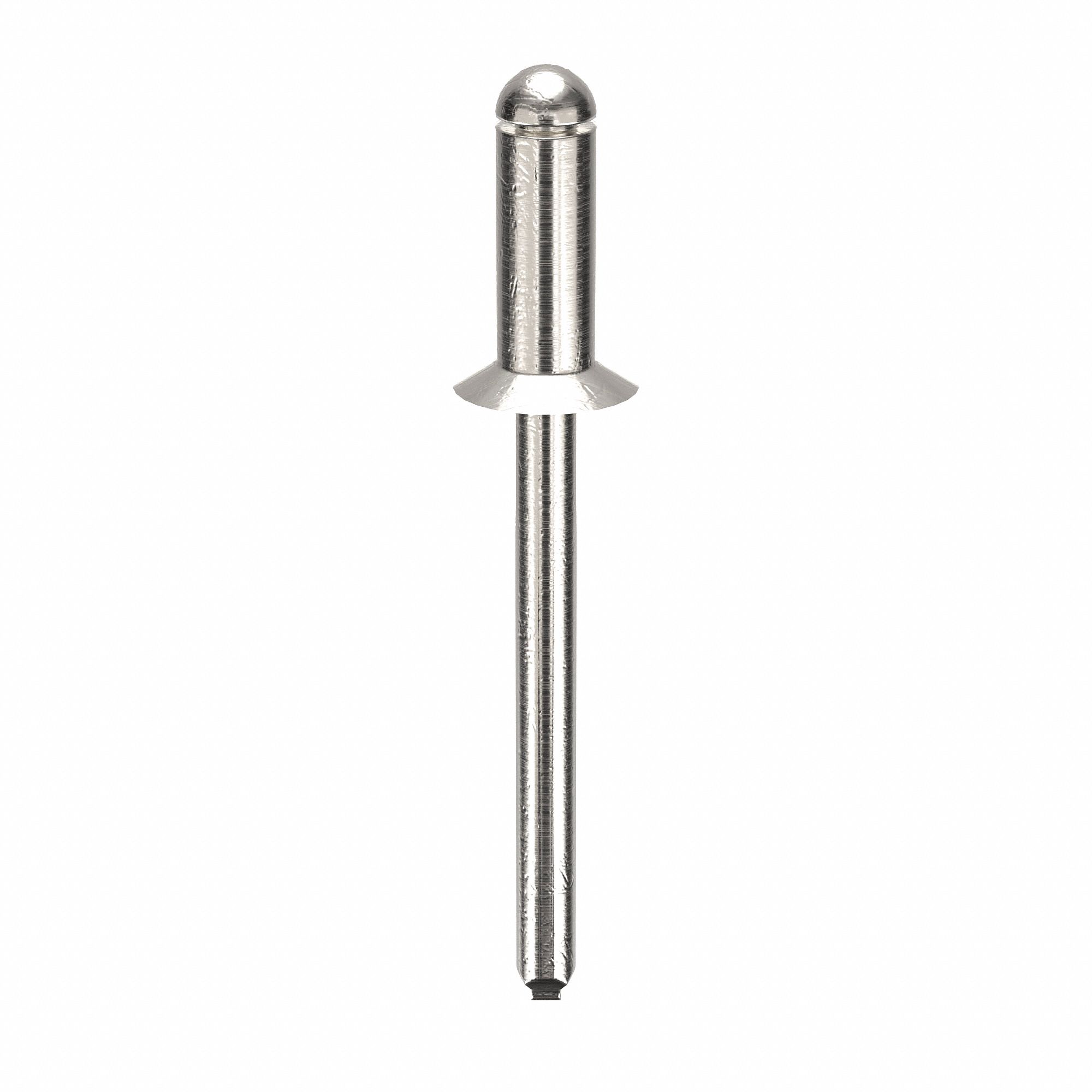 Blind Rivet, 1 3/4" L, 0.188" dia, PK250: Inch, 1 3/4 in Overall Lg, 29/64 in Body Lg, Open End, 250 PK