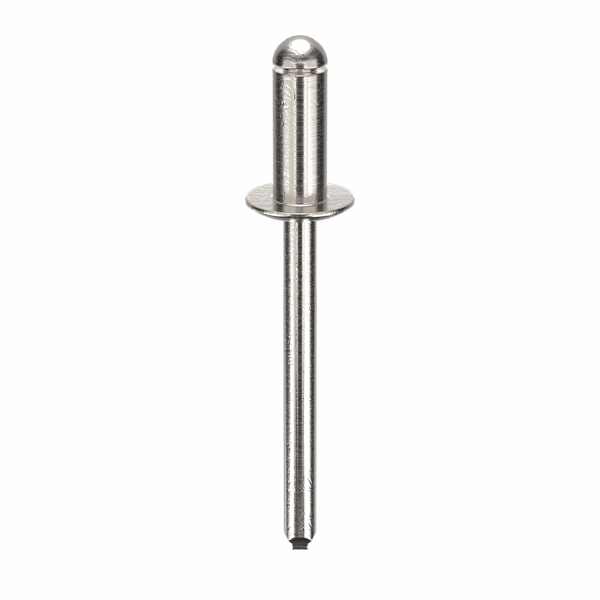 Blind Rivet, 1 19/25" L, 0.188" dia, PK250: Inch, 1 49/64 in Overall Lg, 29/64 in Body Lg, Dome, 250 PK