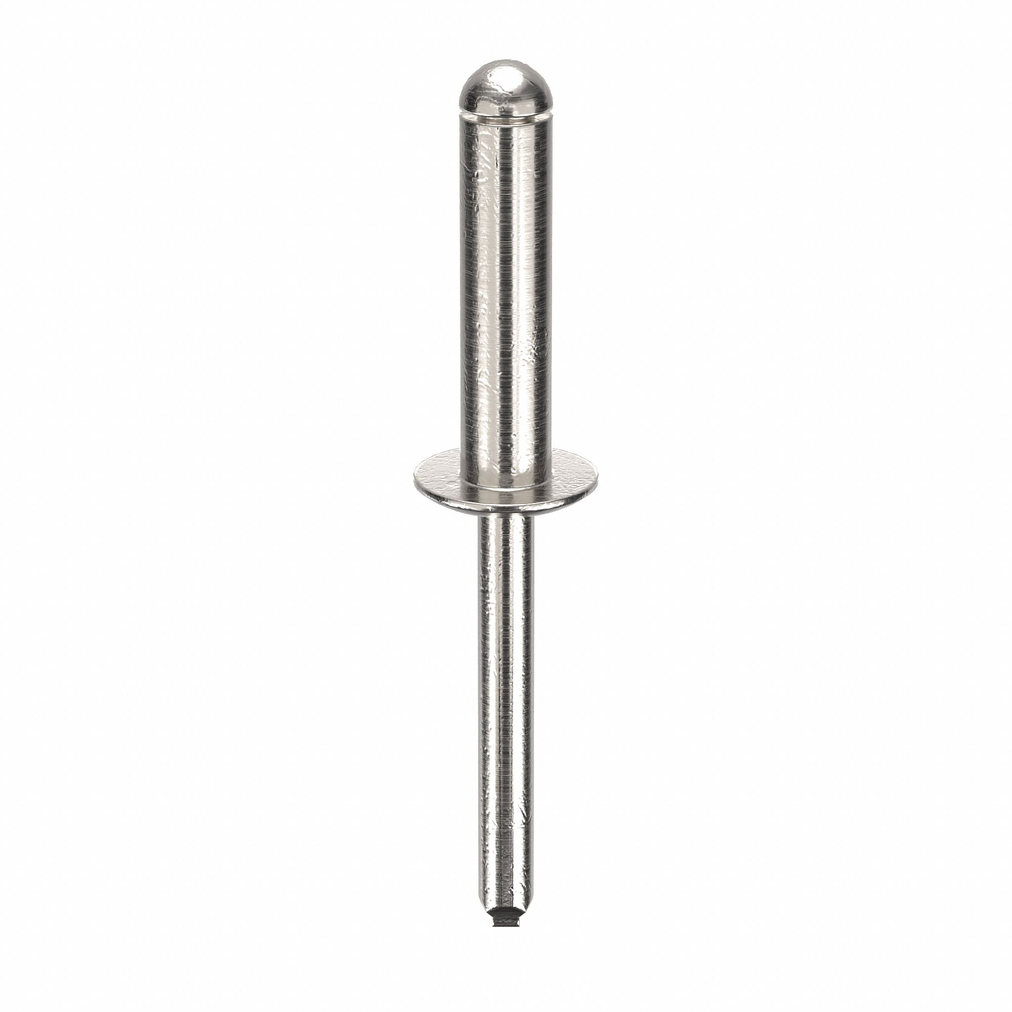 Blind Rivet, 2 1/3 in L, 1/4 in dia, PK100: Inch, 2 21/64 in Overall Lg, 1 in Body Lg, Open End, 100 PK