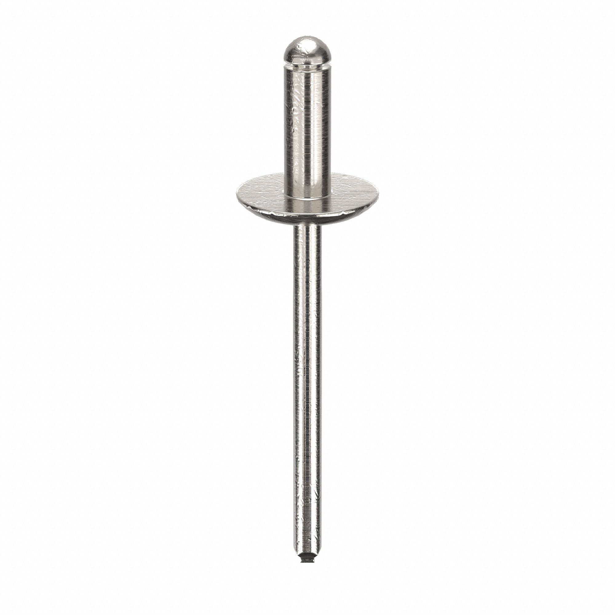 Blind Rivet, 1 3/4" L, 0.156" dia, PK500: Inch, 1 3/4 in Overall Lg, 27/64 in Body Lg, Open End, 500 PK
