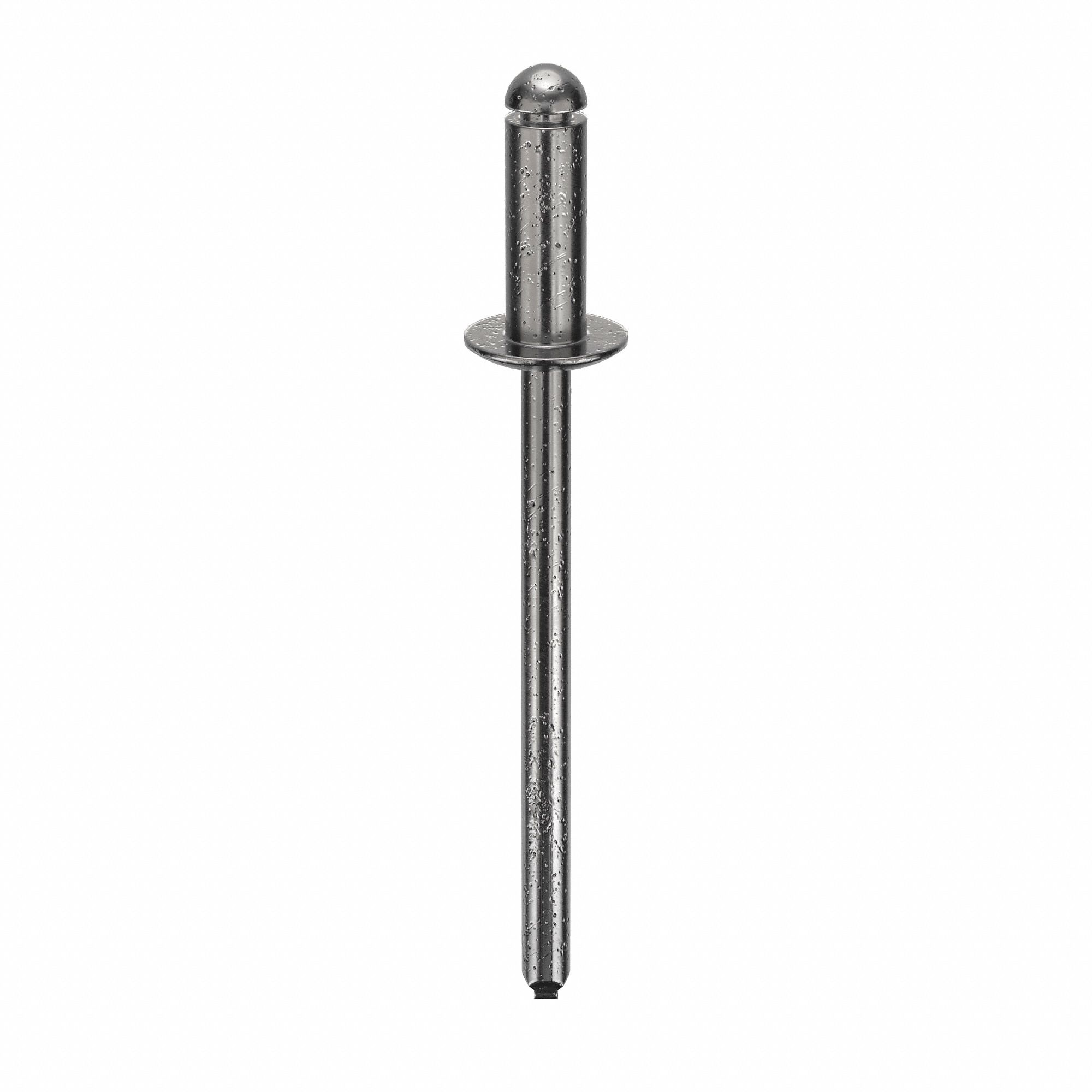 Blind Rivet, 1 7/16 in L, 1/8 in dia, PK500: Inch, 1 7/16 in Overall Lg, 11/32 in Body Lg, Dome, 500 PK