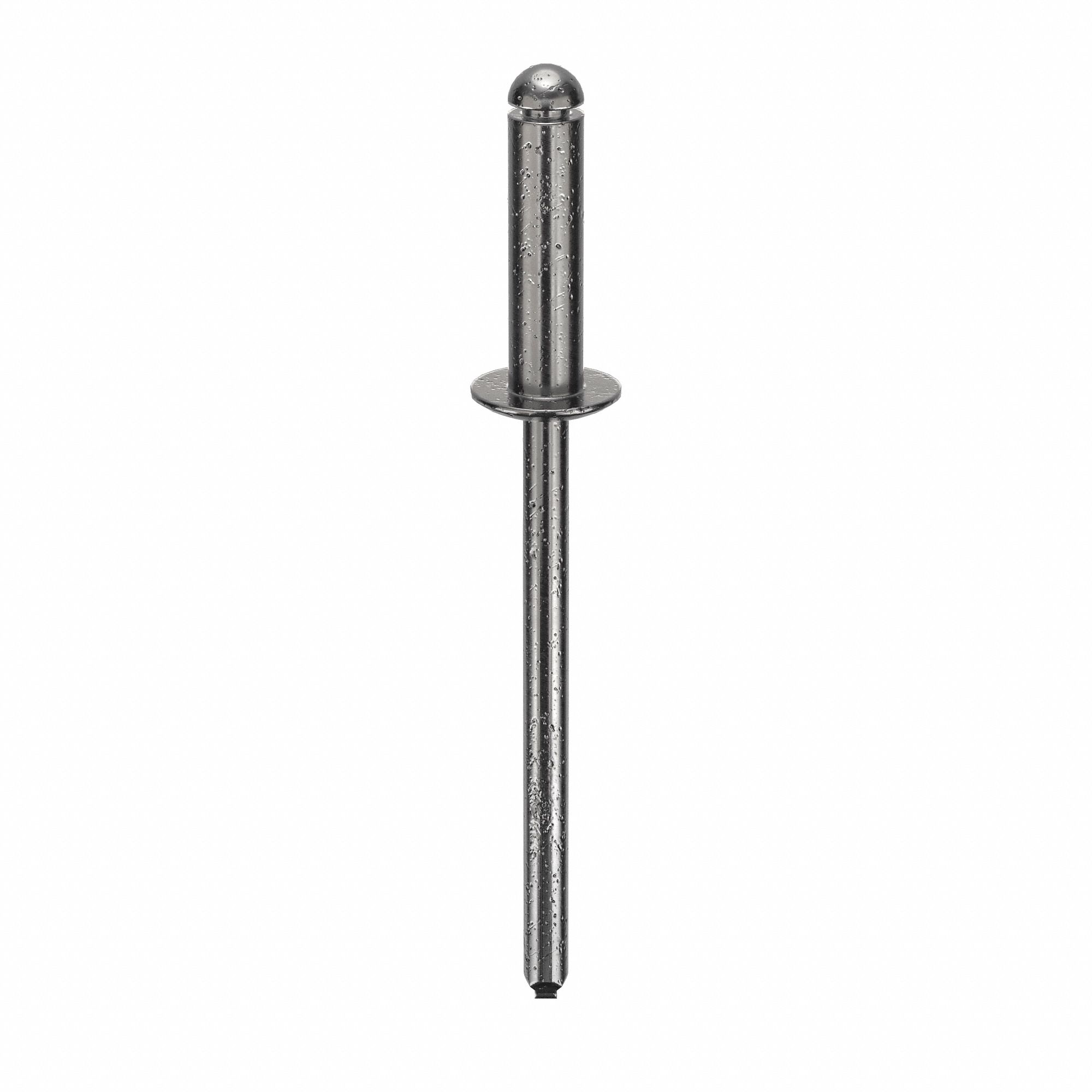 Blind Rivet, 1 9/16 in L, 1/8 in dia, PK500: Inch, 1 9/16 in Overall Lg, 15/32 in Body Lg, Dome, 500 PK