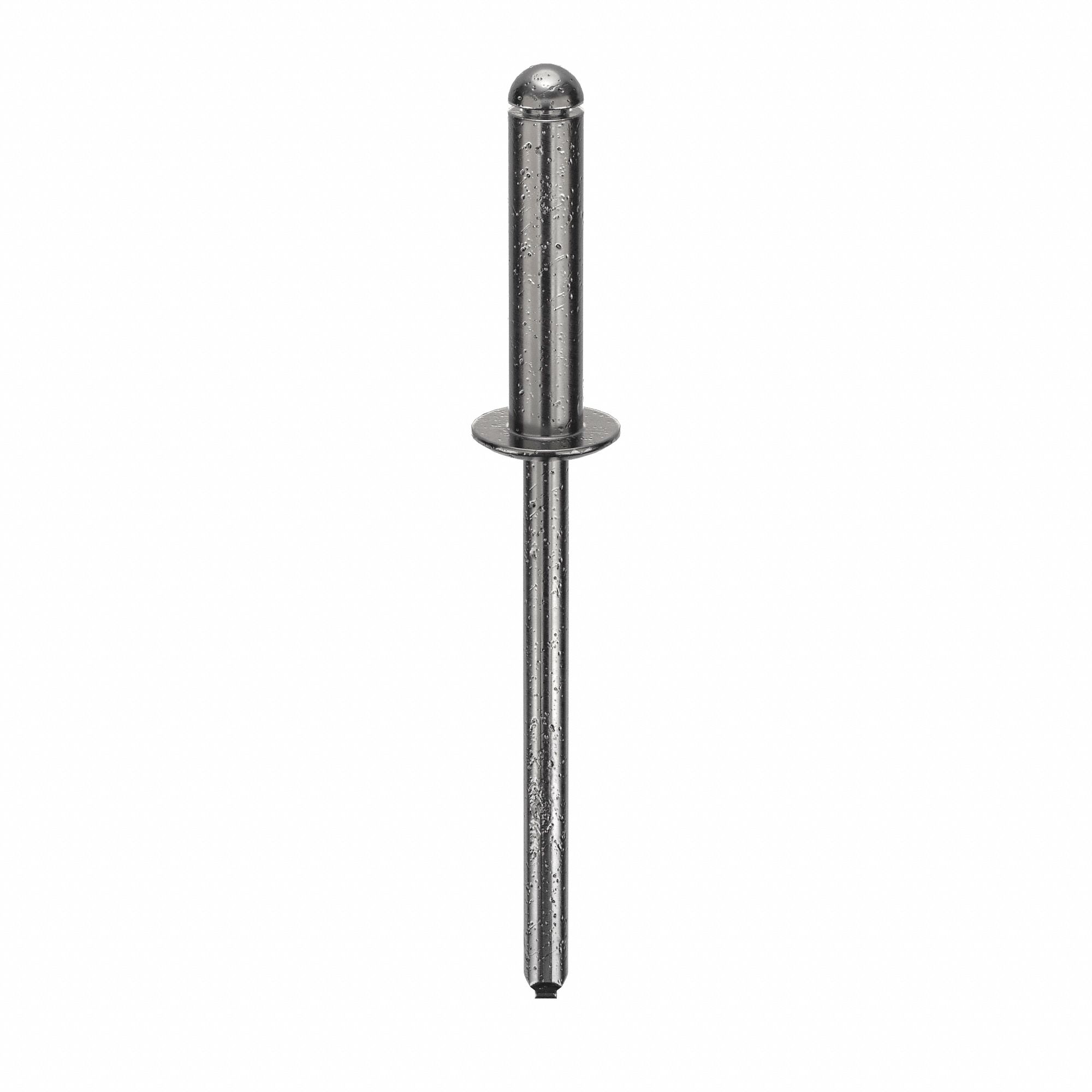 Blind Rivet, 1 39/40" L, 0.156" dia, PK500: Inch, 1 31/32 in Overall Lg, 43/64 in Body Lg, Dome, 500 PK