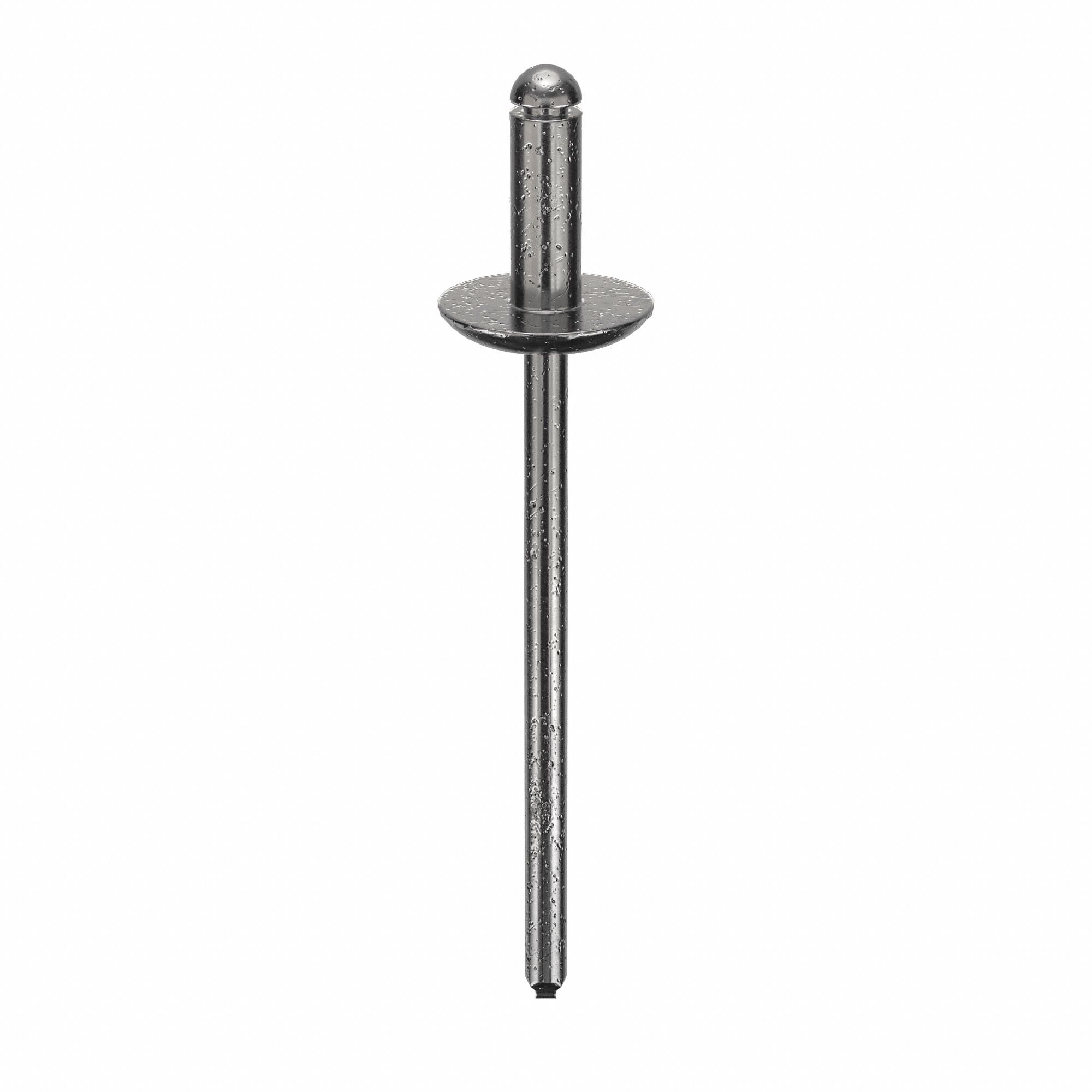 Blind Rivet, 1 15/23" L, 1/8" dia, PK500: Inch, 1 21/32 in Overall Lg, 11/32 in Body Lg, Steel, 500 PK