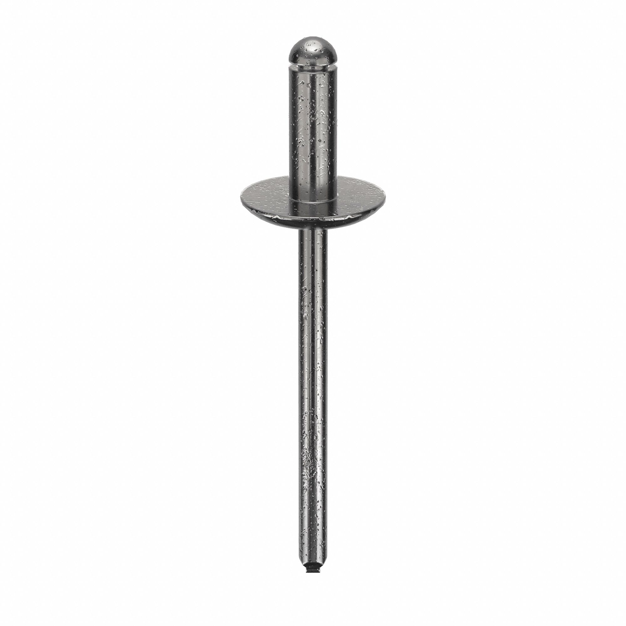 Blind Rivet, 1 3/4" L, 0.156" dia, PK500: Inch, 1 3/4 in Overall Lg, 27/64 in Body Lg, Open End, 500 PK