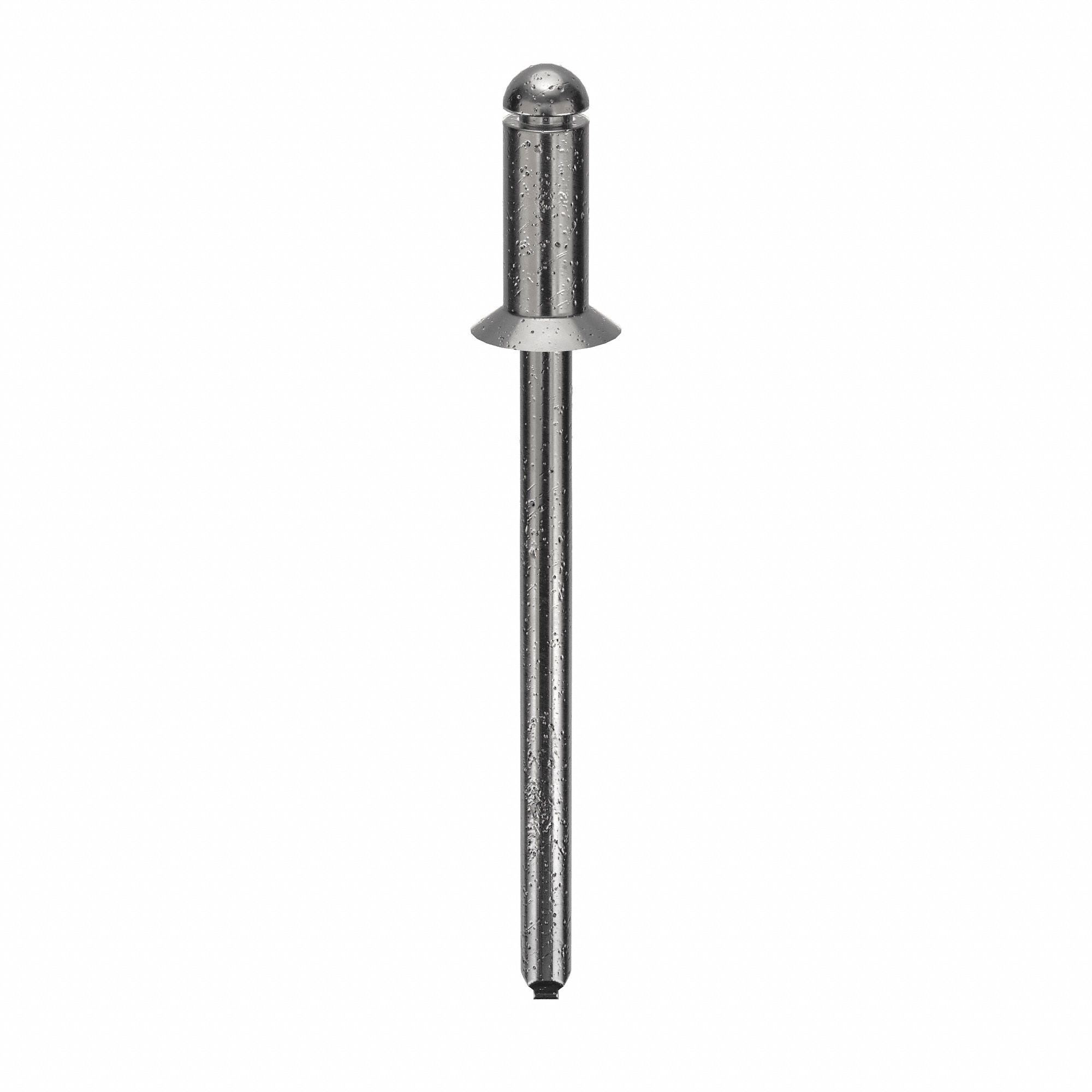 Blind Rivet, 1 23/62" L, 0.188" dia, PK500: Inch, 1 3/8 in Overall Lg, 9/32 in Body Lg, Steel, 500 PK