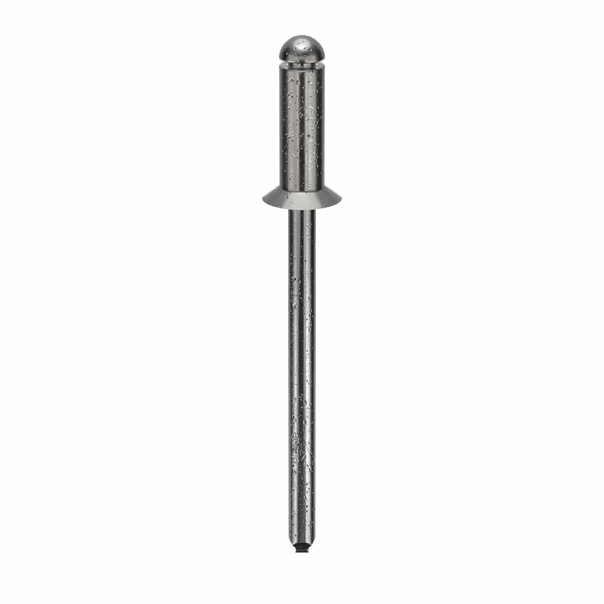 Blind Rivet, 1 42/97" L, 1/8" dia, PK500: Inch, 1 7/16 in Overall Lg, 11/32 in Body Lg, Steel, 500 PK
