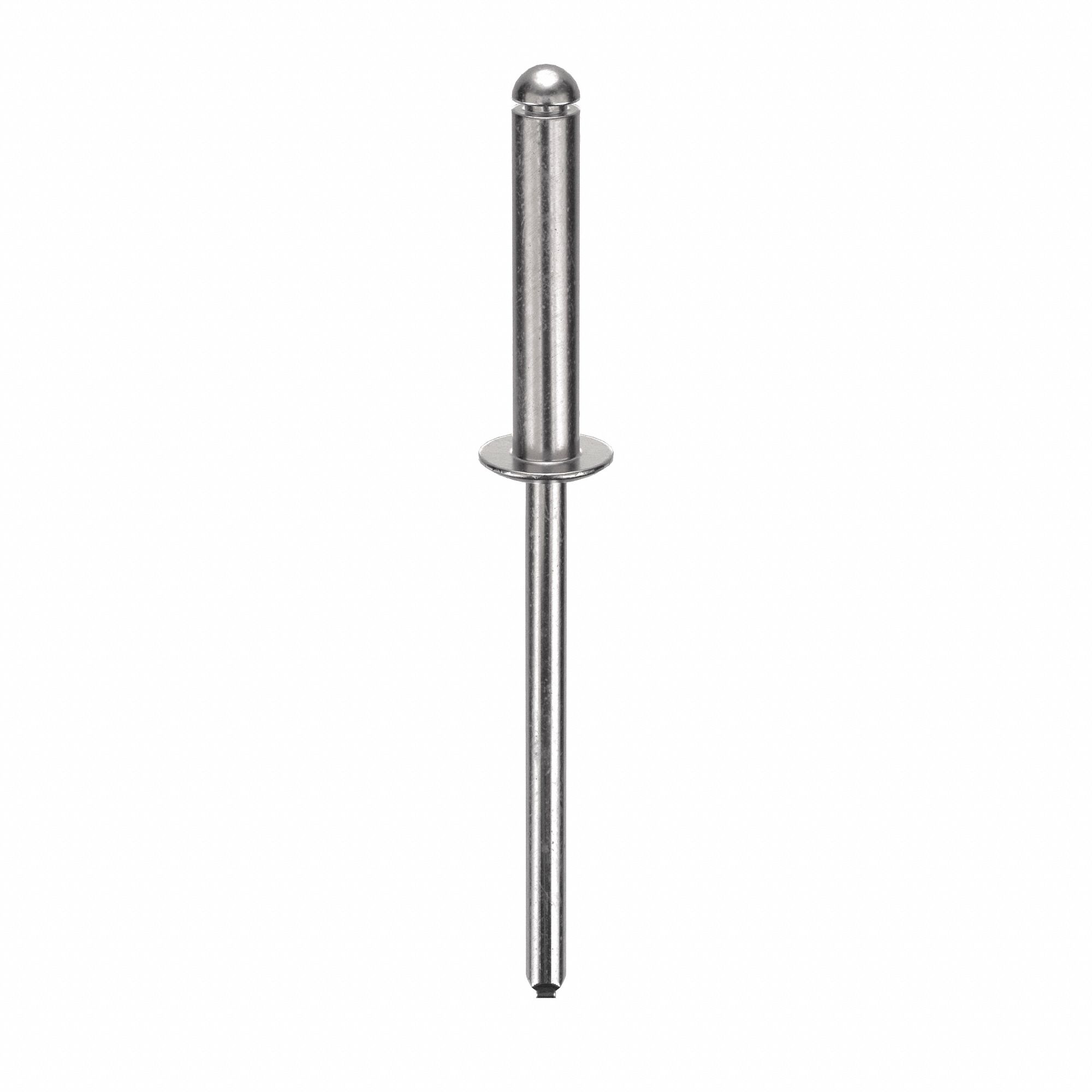 BLIND RIVET, 1¾ IN L, ⅛ IN DIA, INCH, 1¾ IN OVERALL L, 21/32 IN BODY L, DOME, 500 PK