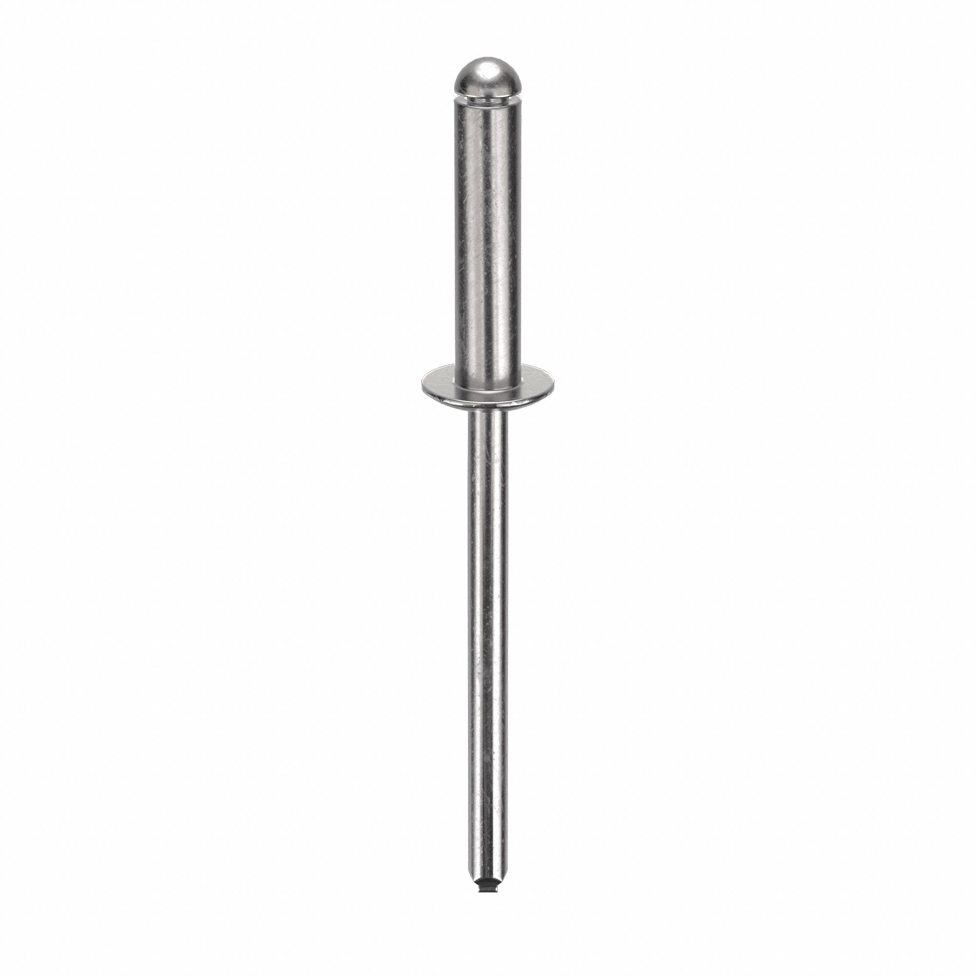 RIVET AVEUGLE,1-39/40PO LO,DIA 0,156PO,POUCES,1-31/32PO LO,CORPS 43/64PO LO,DÔME,500PQ