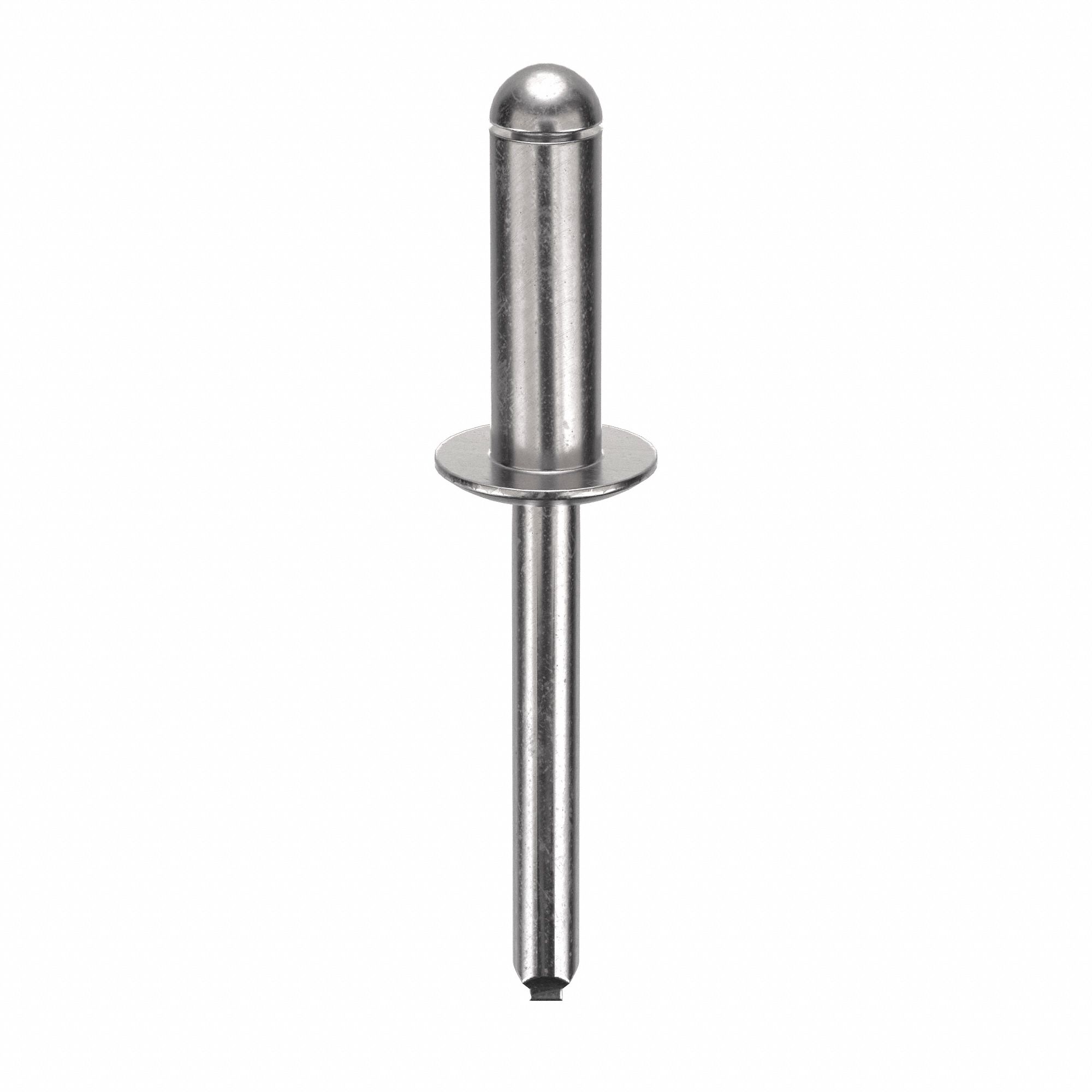 Blind Rivet, 2 2/25 in L, 1/4 in dia, PK100: Inch, 2 5/64 in Overall Lg, 3/4 in Body Lg, Dome, 100 PK