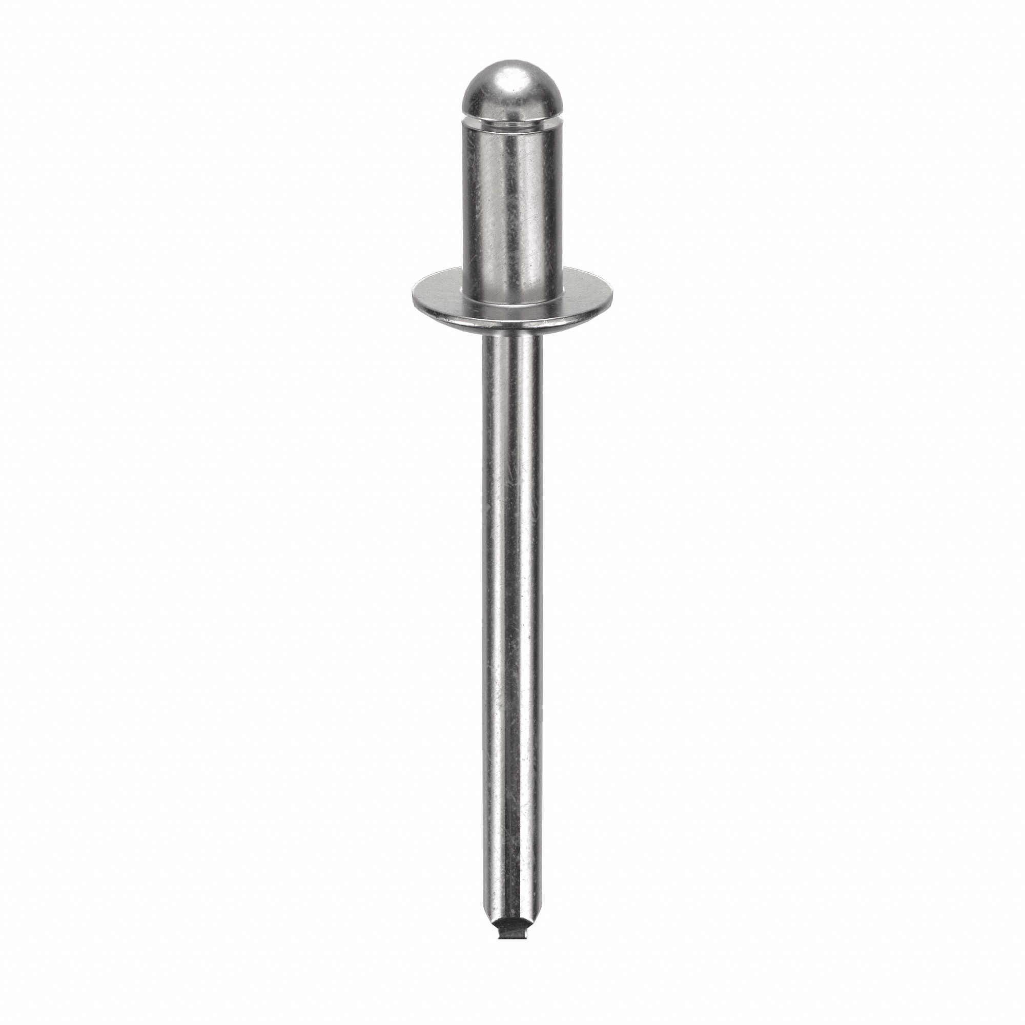 Blind Rivet, 1 40/63" L, 0.188" dia, PK250: Inch, 1 41/64 in Overall Lg, 21/64 in Body Lg, Dome, 250 PK
