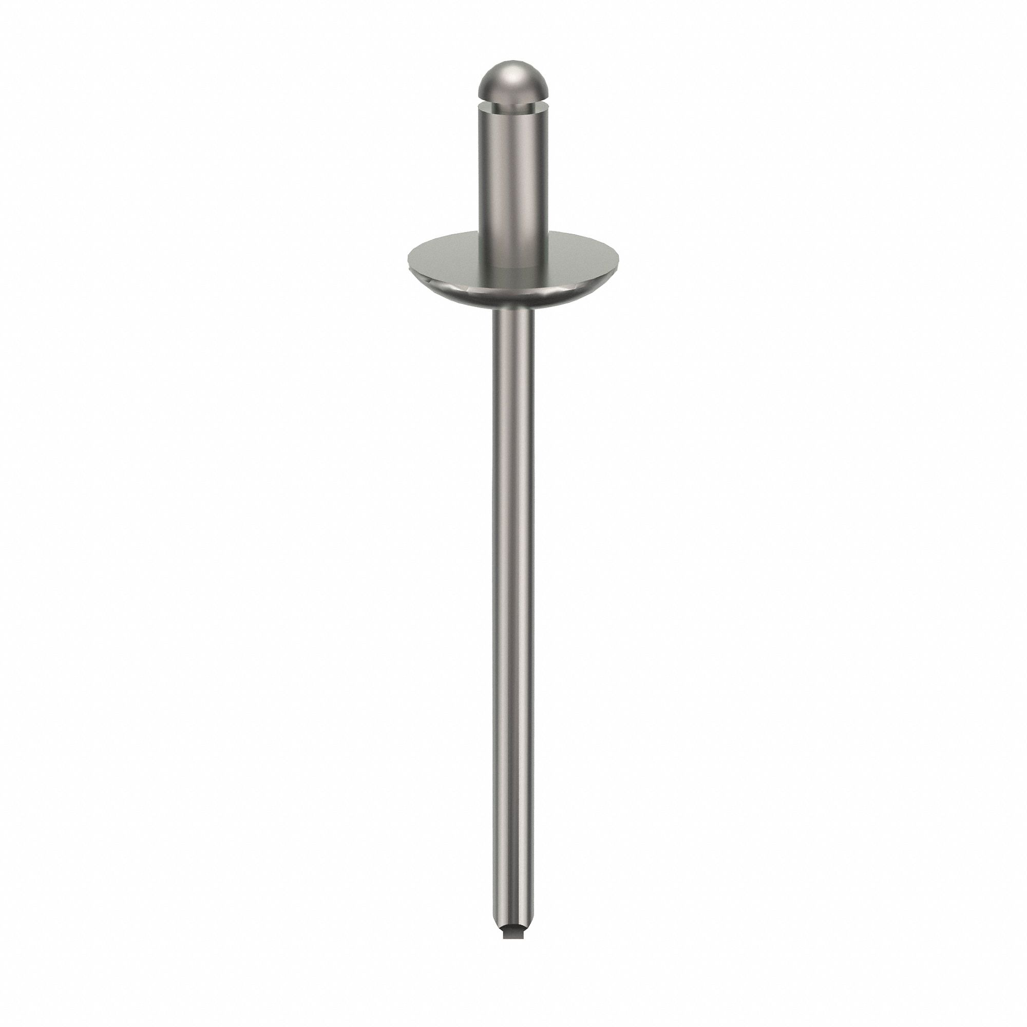 Blind Rivet: Inch, 1 19/32 in Overall Lg, 9/32 in Body Lg, 0.125 in Shank Dia, Open End, 500 PK