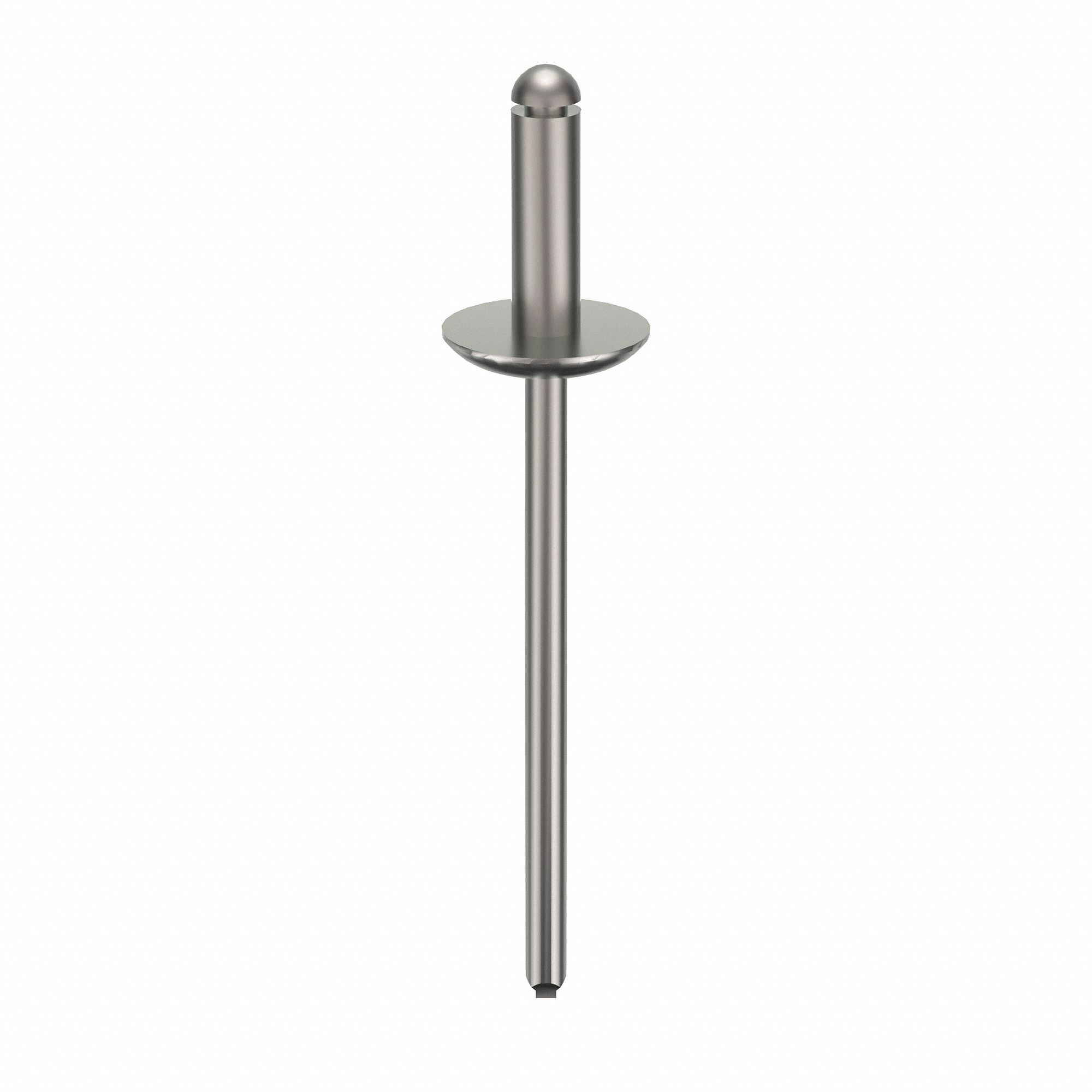 Blind Rivet, 1 5/7 in L, 1/8 in dia, PK500: Inch, 1 23/32 in Overall Lg, 13/32 in Body Lg, 500 PK