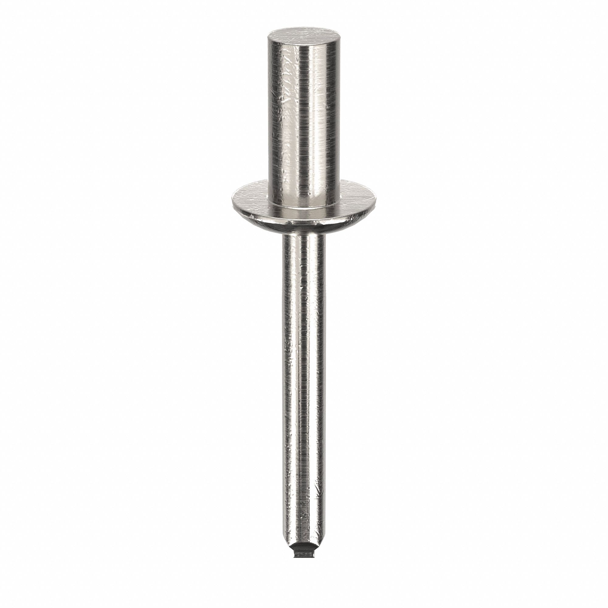Blind Rivet, 1 23/25" L, 1/4" dia, PK100: Inch, 1 59/64 in Overall Lg, 9/16 in Body Lg, Dome, 100 PK