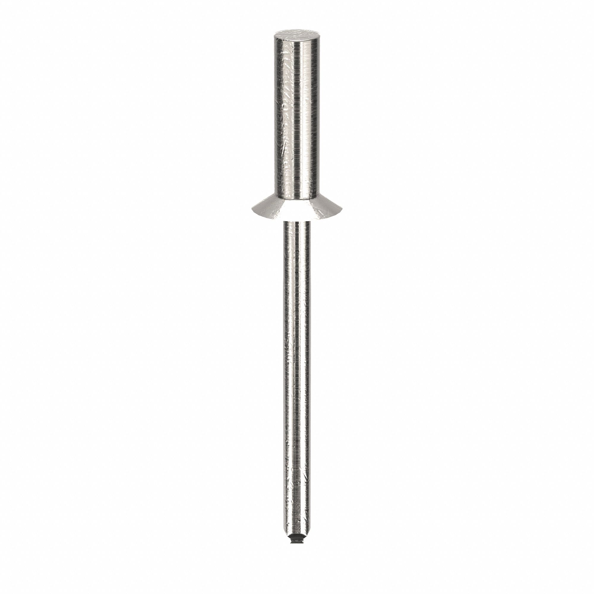 Blind Rivet, 1 40/47" L, 0.156" dia, PK500: Inch, 1 27/32 in Overall Lg, 35/64 in Body Lg, 500 PK