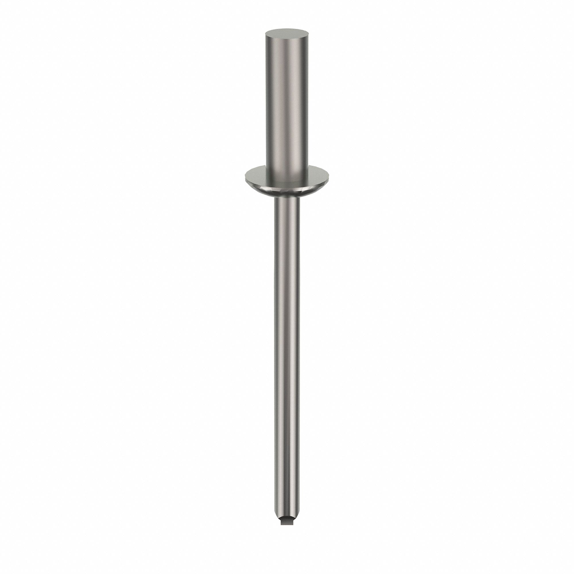 Blind Rivet, 1 8/15 in L, 1/8 in dia, PK500: Inch, 1 17/32 in Overall Lg, 27/64 in Body Lg, 500 PK