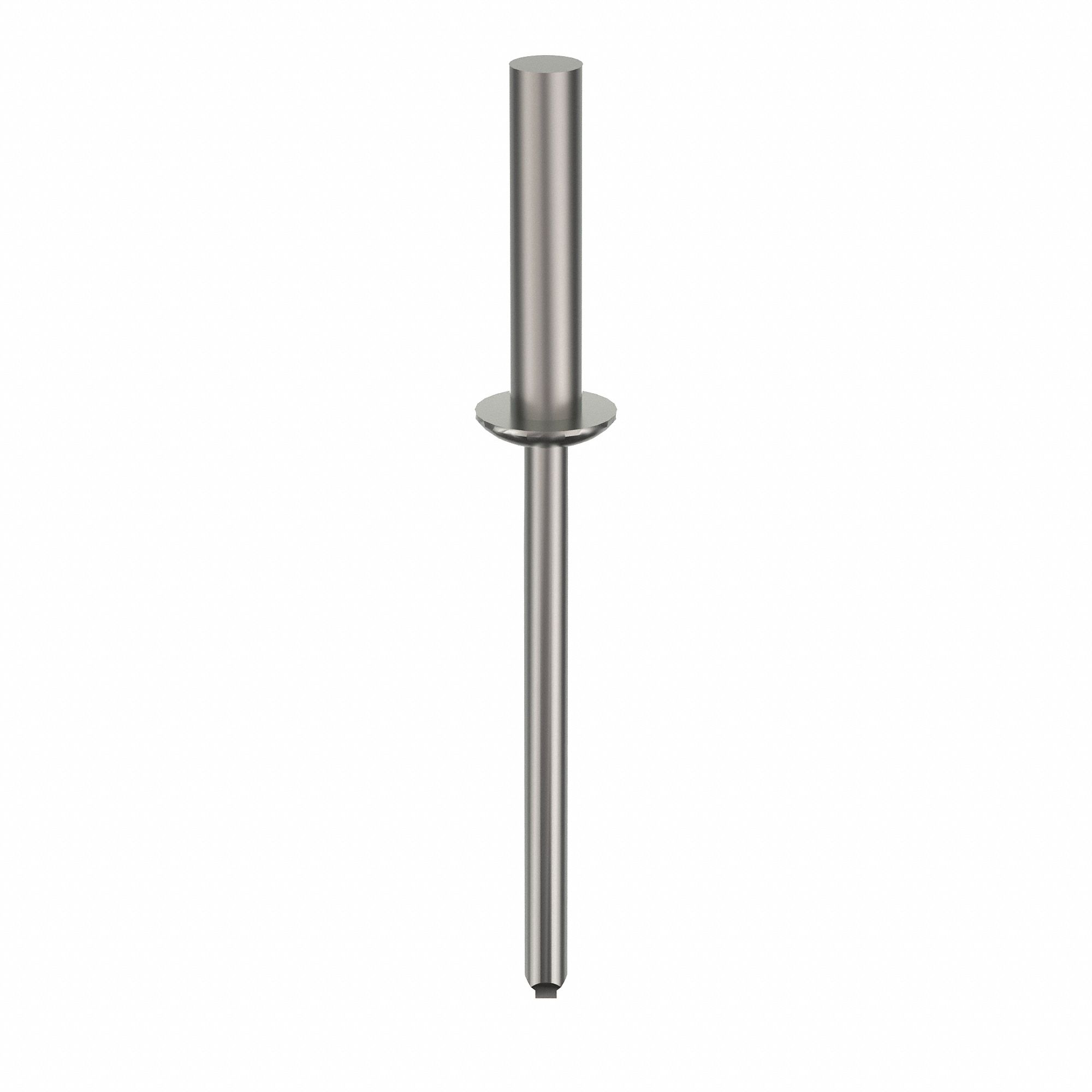 Blind Rivet, 1 31/43" L, 1/8" dia, PK500: Inch, 1 23/32 in Overall Lg, 39/64 in Body Lg, Dome, 500 PK