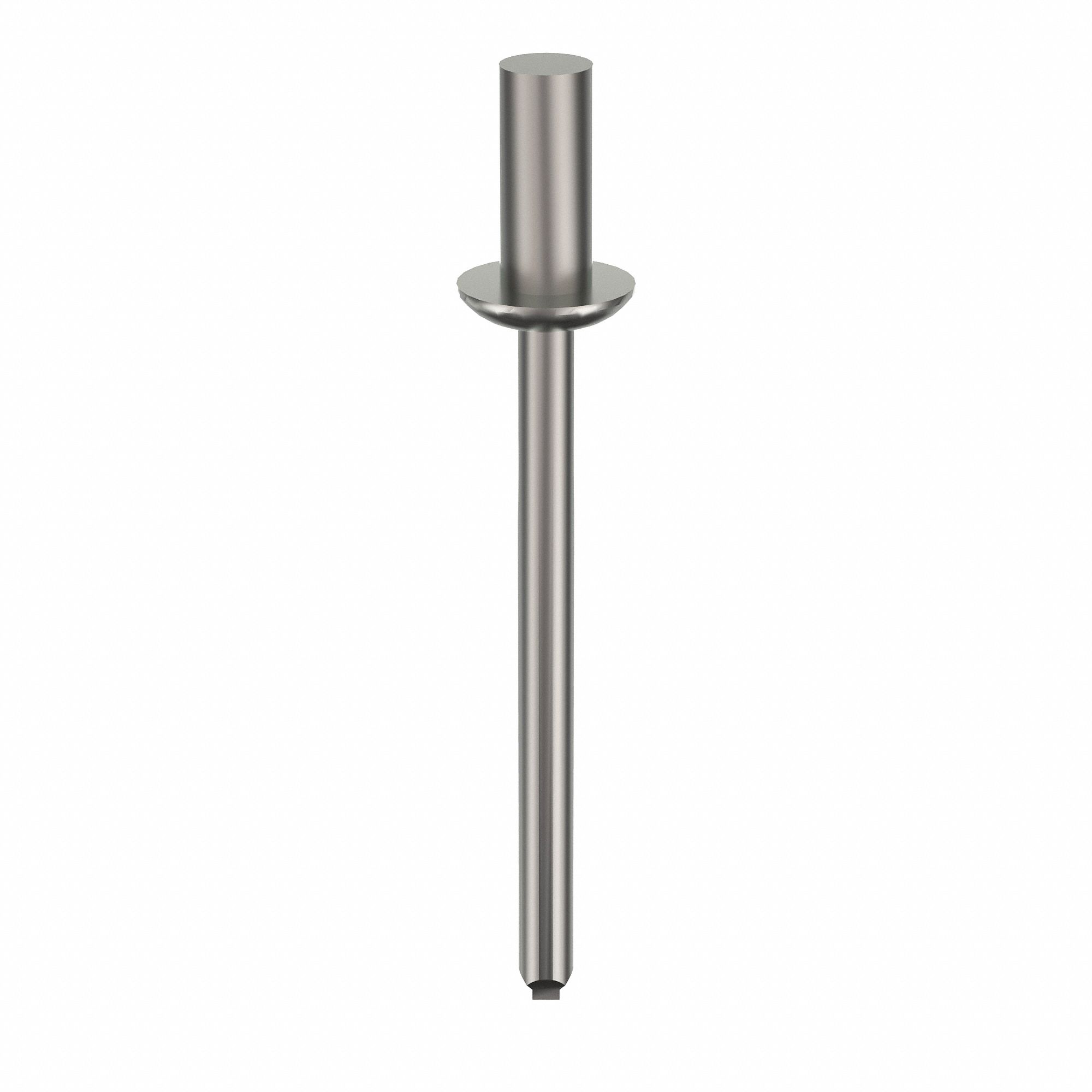 Blind Rivet, 1 9/13" L, 0.156" dia, PK500: Inch, 1 11/16 in Overall Lg, 3/8 in Body Lg, Dome, 500 PK