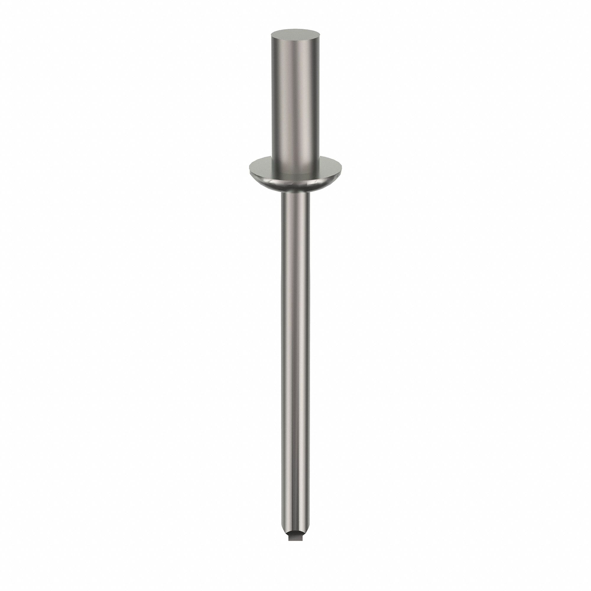 Blind Rivet, 1 46/61" L, 0.156" dia, PK500: Inch, 1 3/4 in Overall Lg, 7/16 in Body Lg, Dome, 500 PK